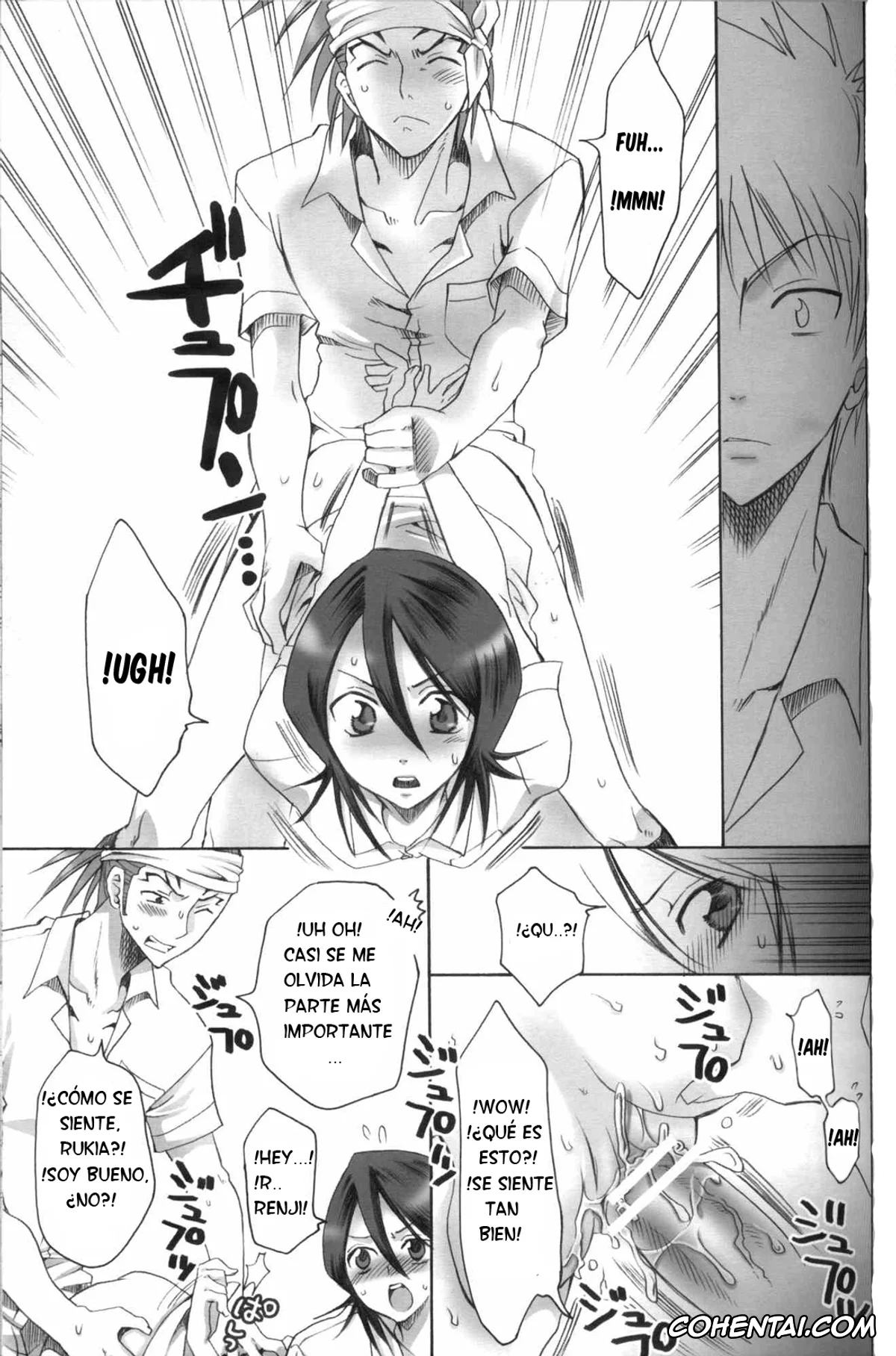 Bleach hentai, Ichigo Kurosaki hentai, Renji Abarai hentai, Rukia Kuchiki hentai, Kurosaki-ke no Shinigami (Bleach), pagina 18