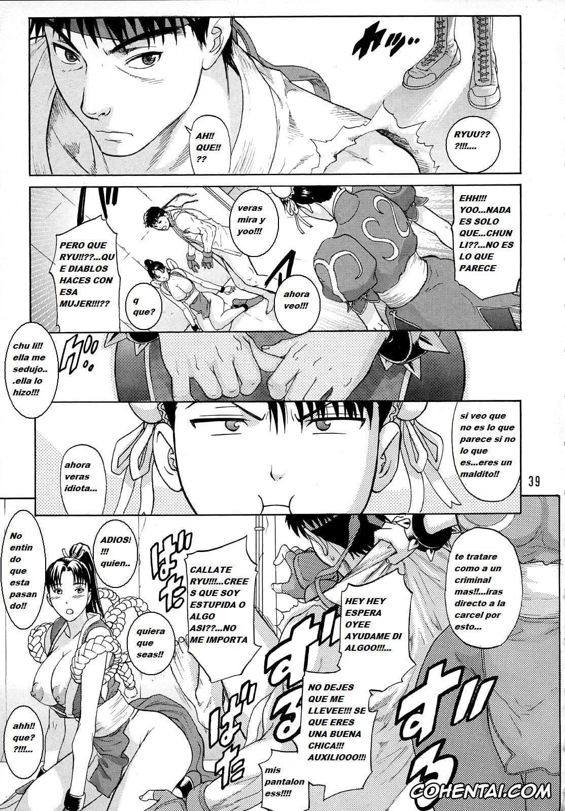 Street Fighter porno, King of Fighters porno, Chun-Li porno, Mai Shiranui porno, Ore Yori Tsuyoi Yatsu Ni I need you! (Street Fighter), pagina 38
