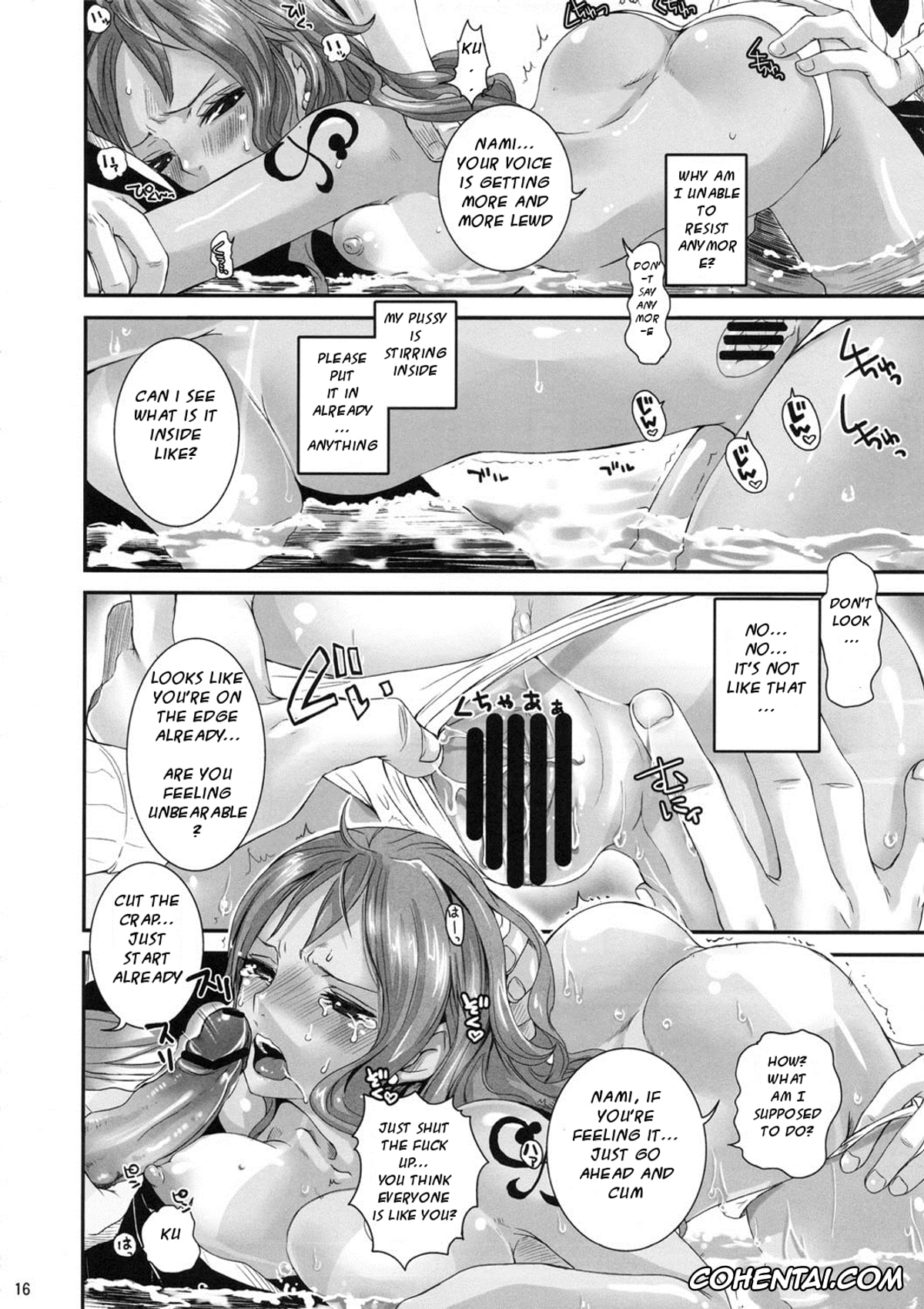 One Piece hentai, Nami hentai, Roronoa Zoro hentai, Sanji Vinsmoke hentai, Natsu * Hana (One Piece), pagina 15