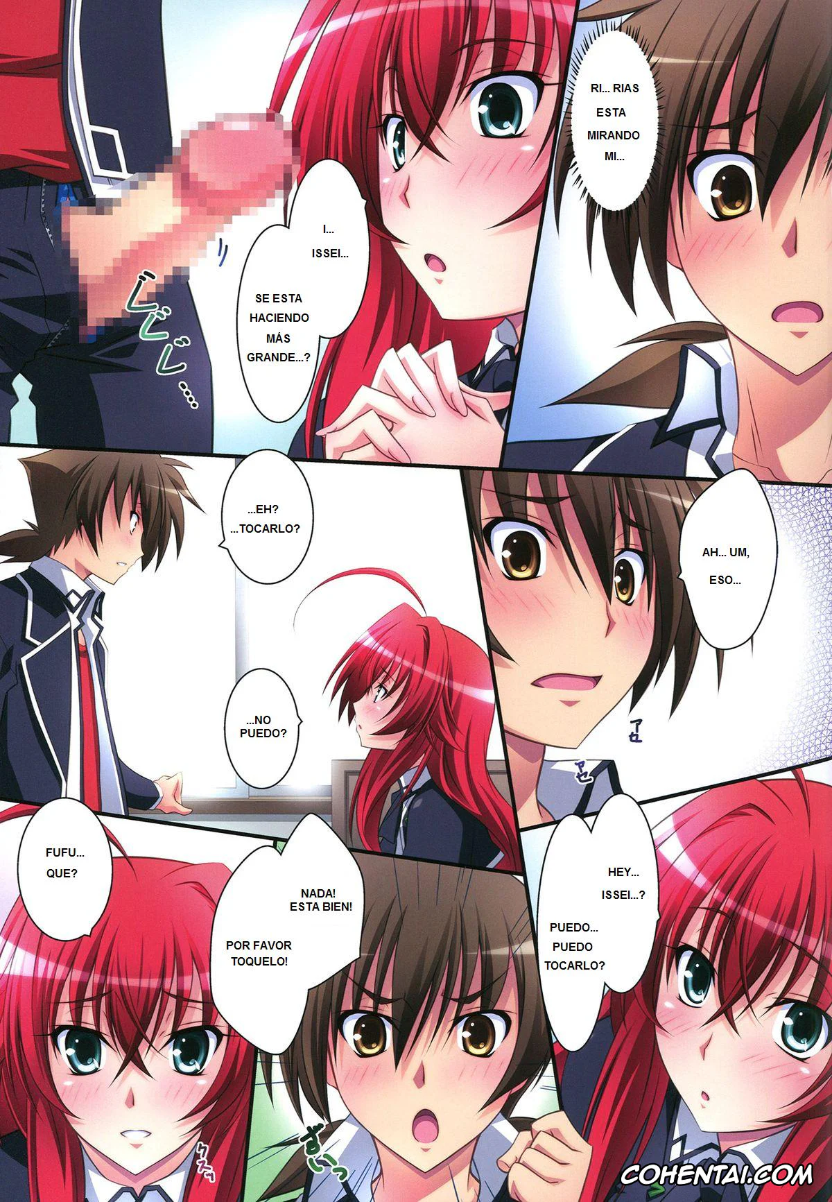 Highschool DxD hentai, Issei Hyoudou hentai, Rias Gremory hentai, Scarlet princess «Rias Daisuki!» (High School DxD), pagina 12