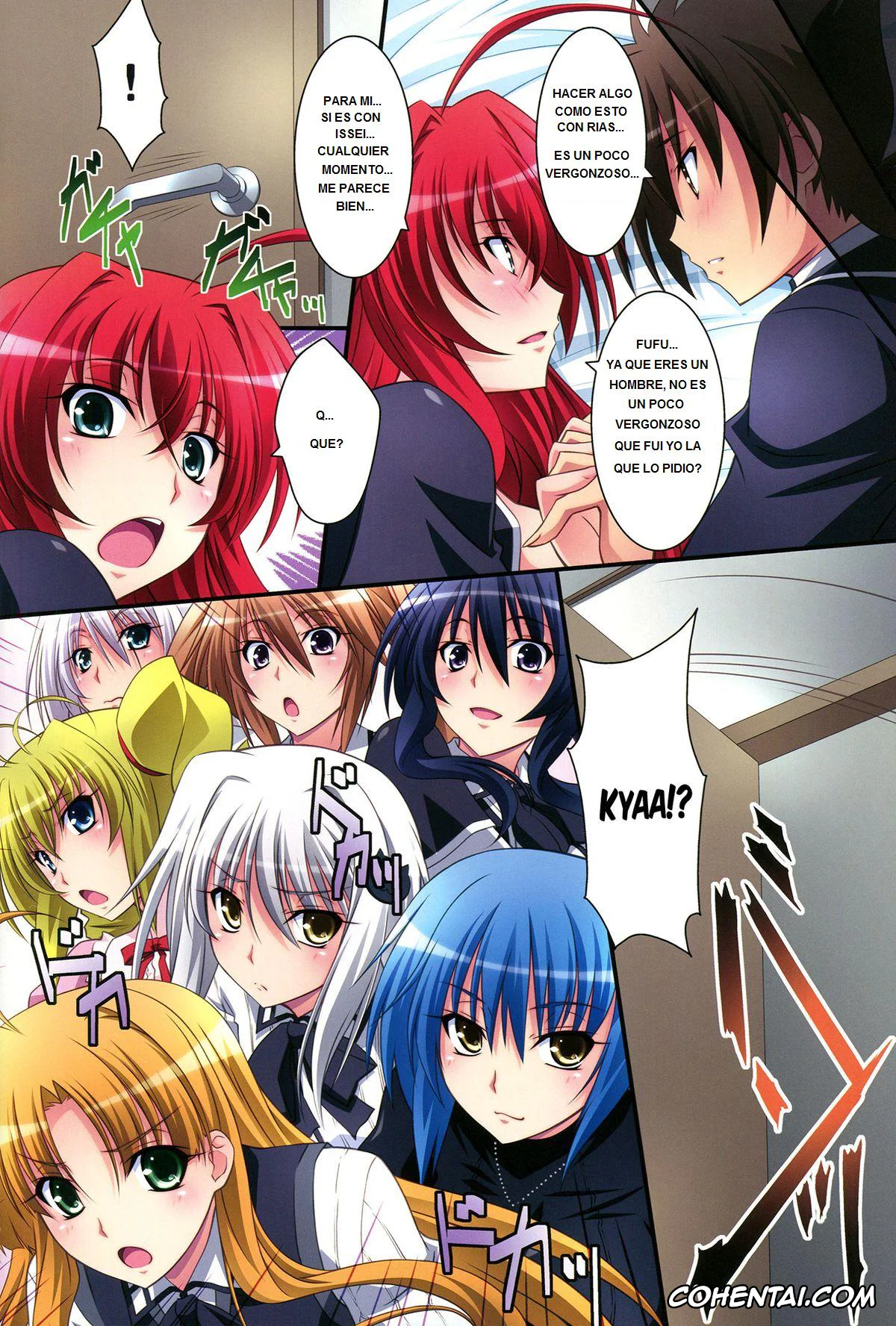 Highschool DxD hentai, Issei Hyoudou hentai, Rias Gremory hentai, Scarlet princess «Rias Daisuki!» (High School DxD), pagina 27