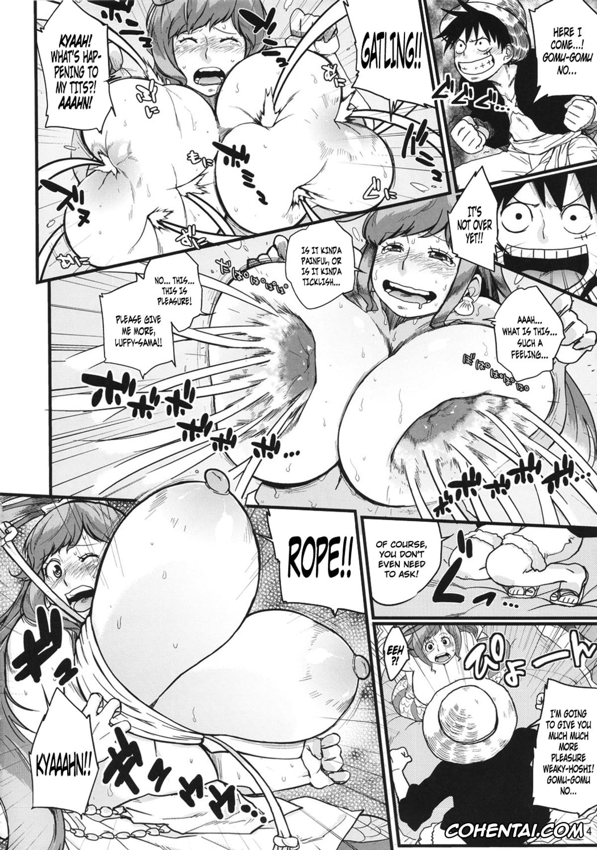 One Piece hentai, Queen's Blade hentai, Monkey D. Luffy hentai, Shirahoshi hentai, Hybrid Tsuushin Vol. 10 (One Piece, Queen’s Blade), pagina 3