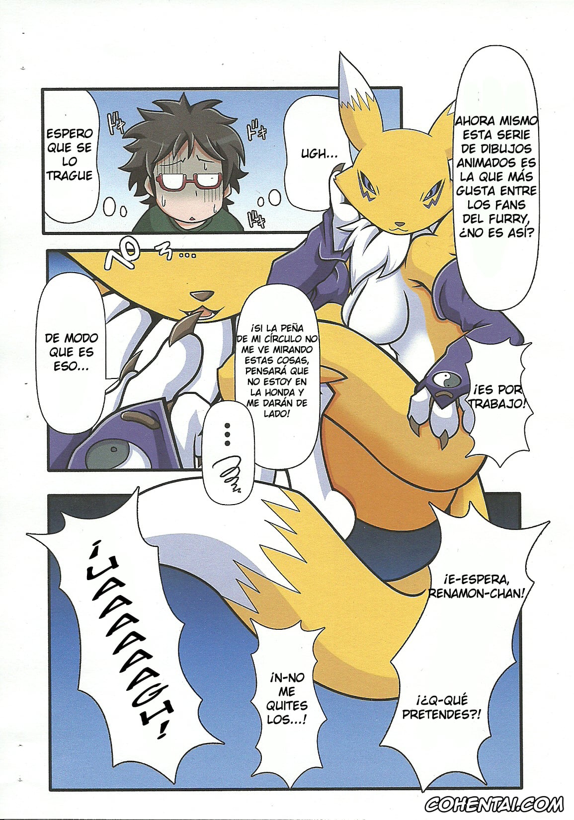 Digimon hentai, Renamon hentai, Oidemase Mofu-ya (Digimon), pagina 3