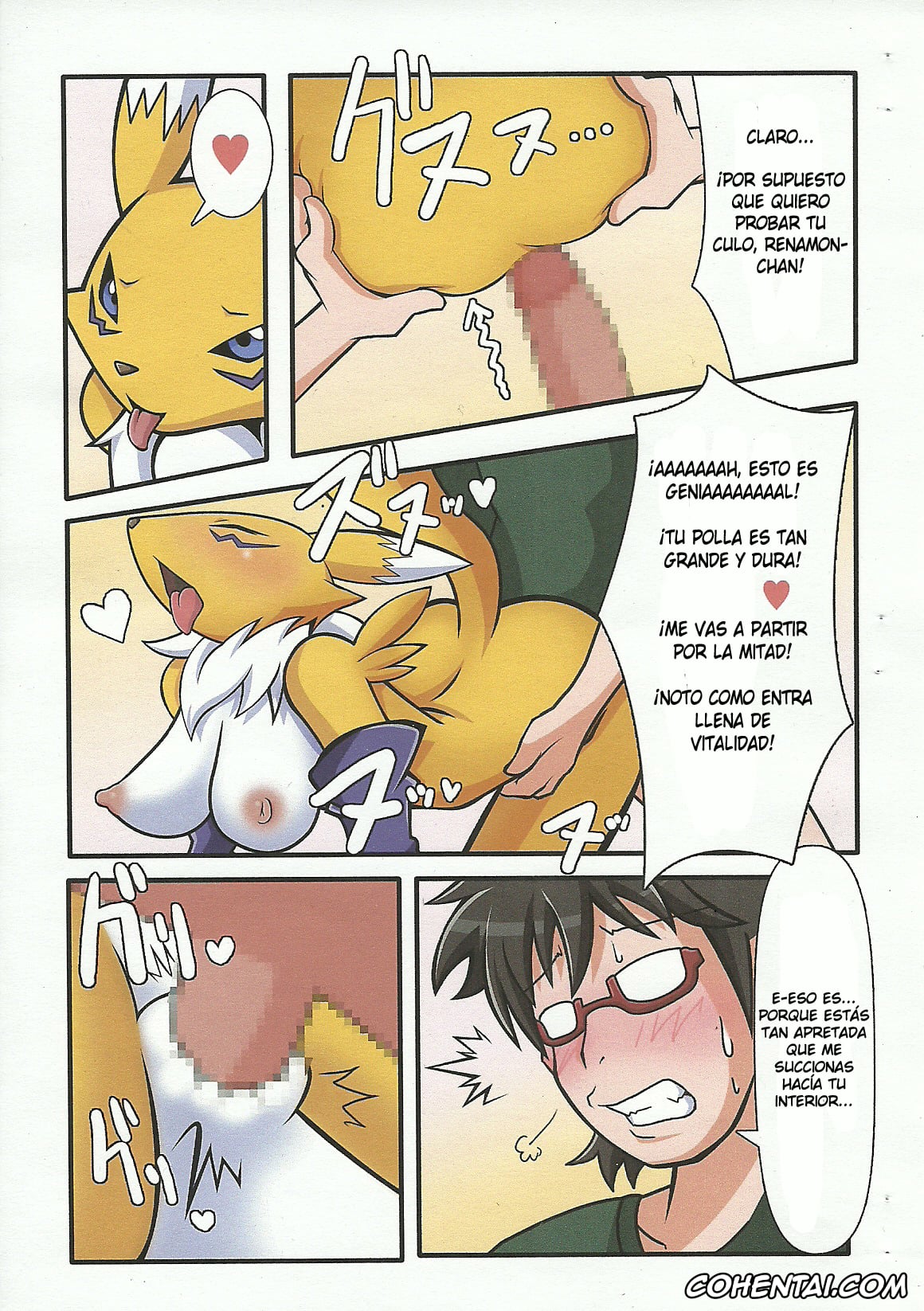 Digimon hentai, Renamon hentai, Oidemase Mofu-ya (Digimon), pagina 6