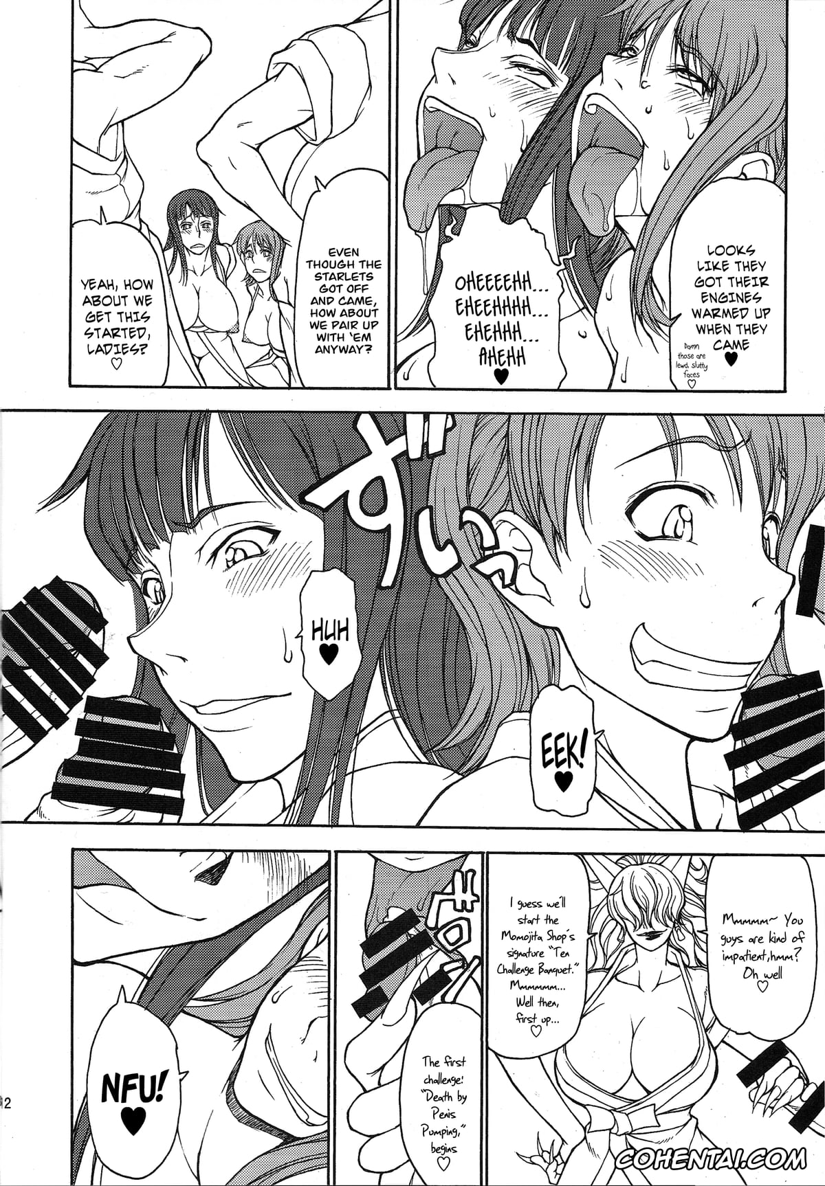 One Piece hentai, Nami hentai, Nico Robin hentai, Sadi-chan hentai, Momojita Onsen Daienkai!! (One Piece), pagina 9