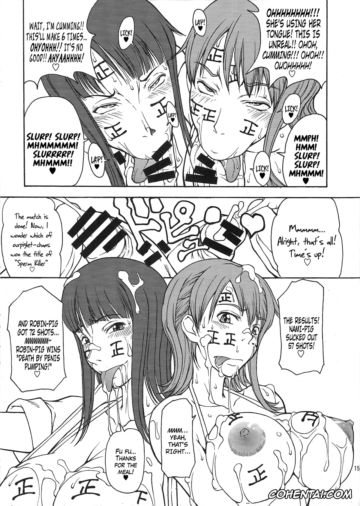 One Piece hentai, Nami hentai, Nico Robin hentai, Sadi-chan hentai, Momojita Onsen Daienkai!! (One Piece), pagina 12