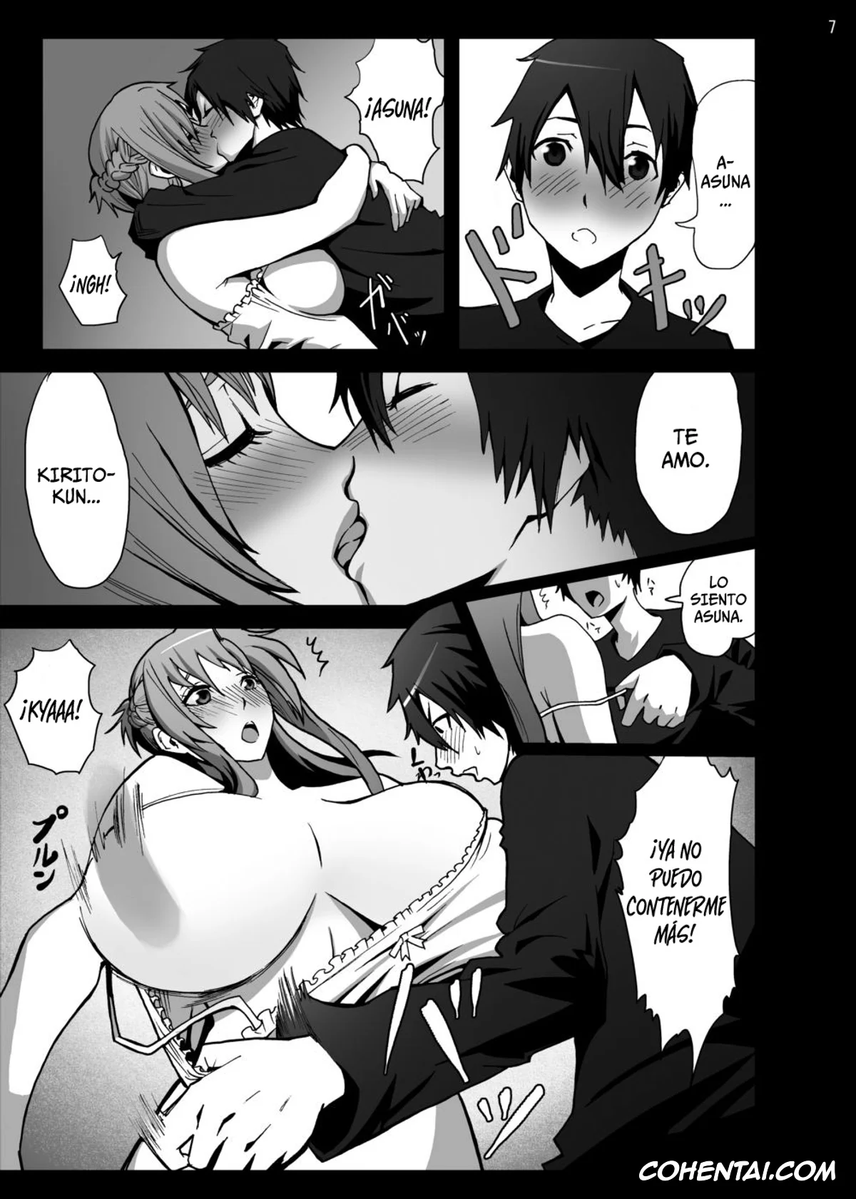 Sword Art Online xxx, Asuna Yuuki xxx, Kazuto Kirigaya | Kirito xxx, Asuna o Bakunyuni Shite Mita (Sword Art Online), pagina 7