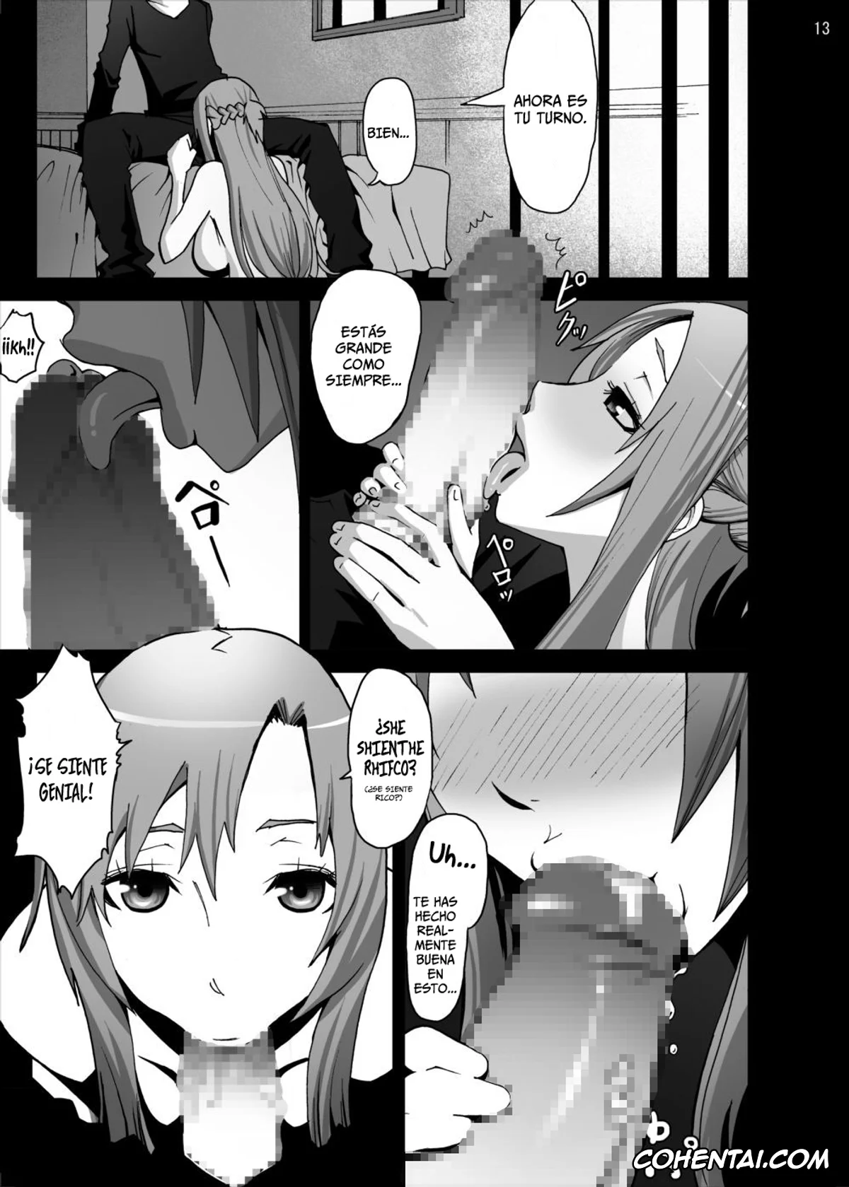 Sword Art Online xxx, Asuna Yuuki xxx, Kazuto Kirigaya | Kirito xxx, Asuna o Bakunyuni Shite Mita (Sword Art Online), pagina 13