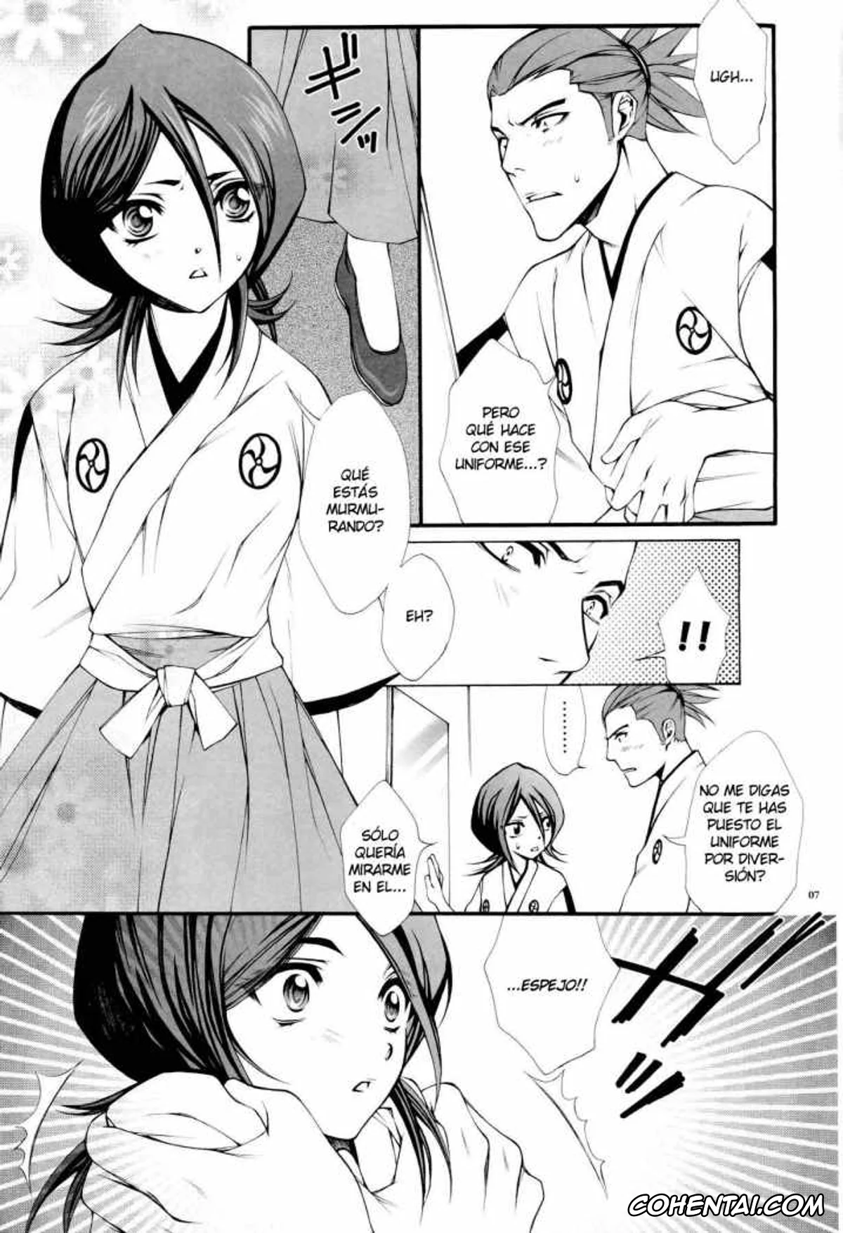 Bleach hentai, Kisuke Urahara hentai, Nemu Kurotsuchi hentai, Renji Abarai hentai, Rukia Kuchiki hentai, Uryuu Ishida hentai, Yoruichi Shihoin hentai, Josei Shinigami Kyoukai Shisetsu Shienbu Kaihou (Bleach), pagina 6