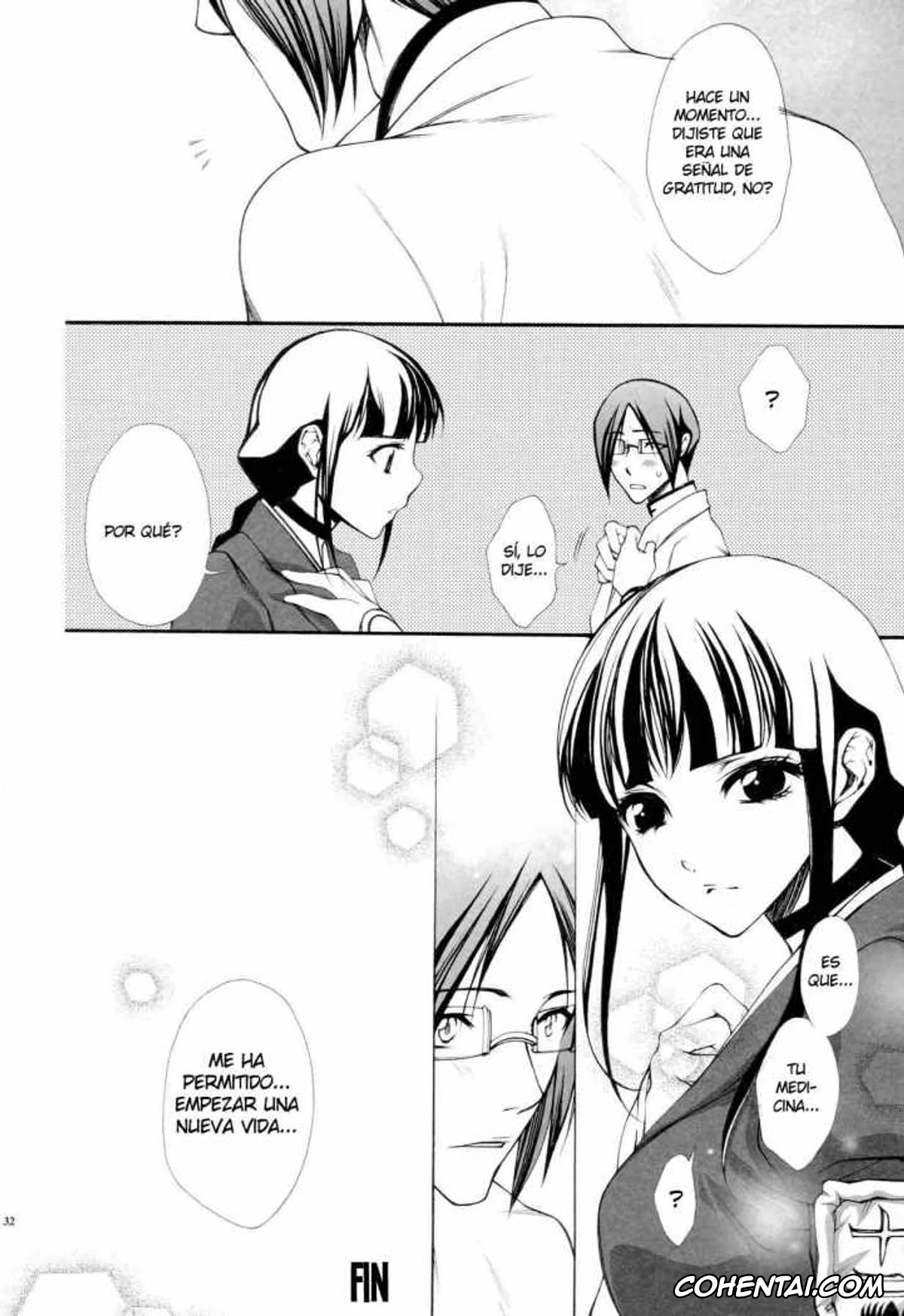 Bleach xxx, Kisuke Urahara xxx, Nemu Kurotsuchi xxx, Renji Abarai xxx, Rukia Kuchiki xxx, Uryuu Ishida xxx, Yoruichi Shihoin xxx, Josei Shinigami Kyoukai Shisetsu Shienbu Kaihou (Bleach), pagina 31