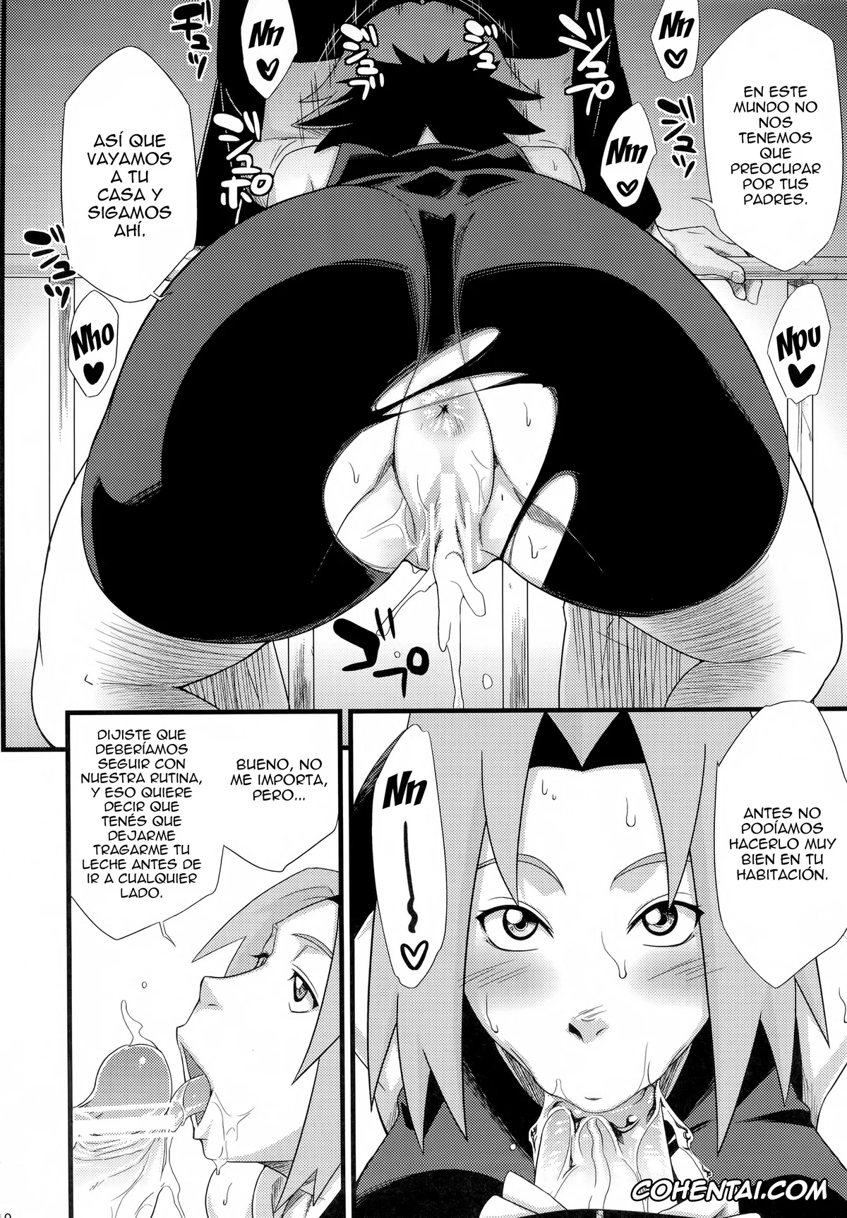 NARUTO hentai, Hinata Hyuga hentai, Naruto Uzumaki hentai, Sakura Haruno hentai, Saboten Nindou (Naruto), pagina 9