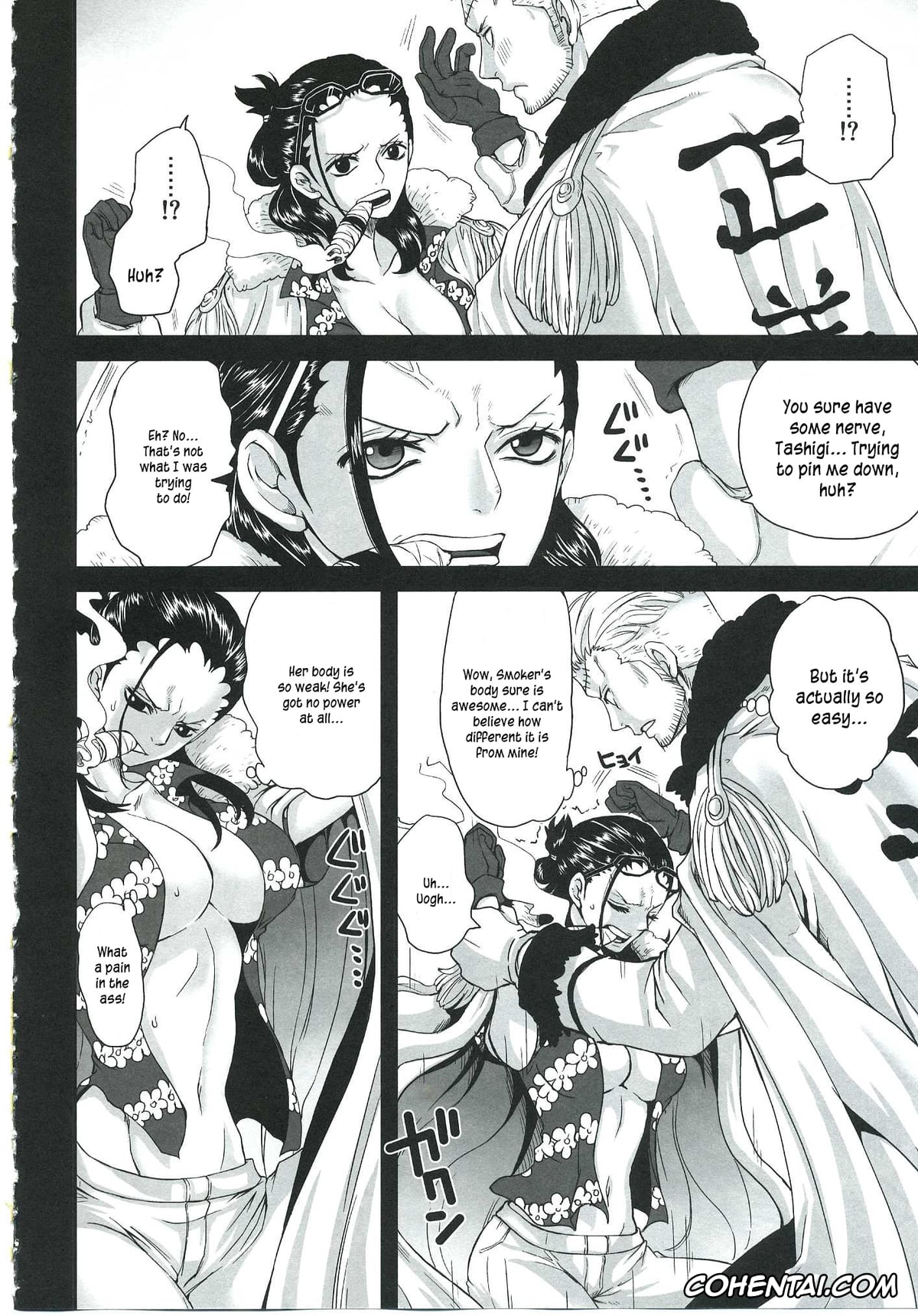 One Piece hentai, Smoker hentai, Tashigi hentai, Exchange (One Piece), pagina 3