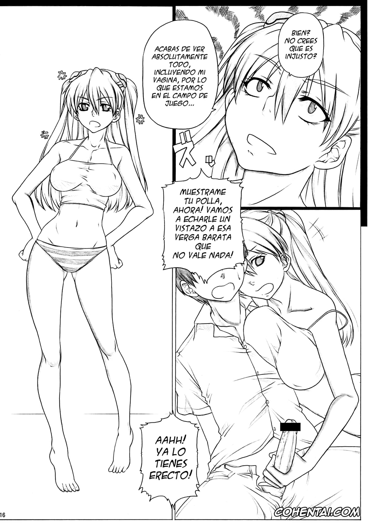 Neon Genesis Evangelion porno, Asuka Langley Soryu porno, Mari Illustrious Makinami porno, Shinji Ikari porno, Angel’s Stroke 38 Okuchishibori (Neon Genesis Evangelion), pagina 17
