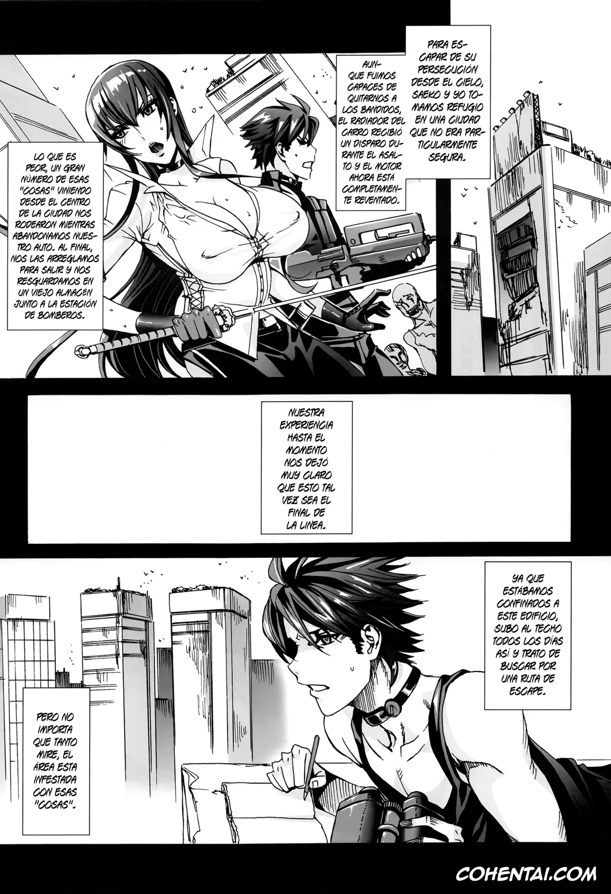 Highschool Of The Dead hentai, Saeko Busujima hentai, Takashi Komuro hentai, Kiss of the Dead 2 (Highschool of The Dead), pagina 6