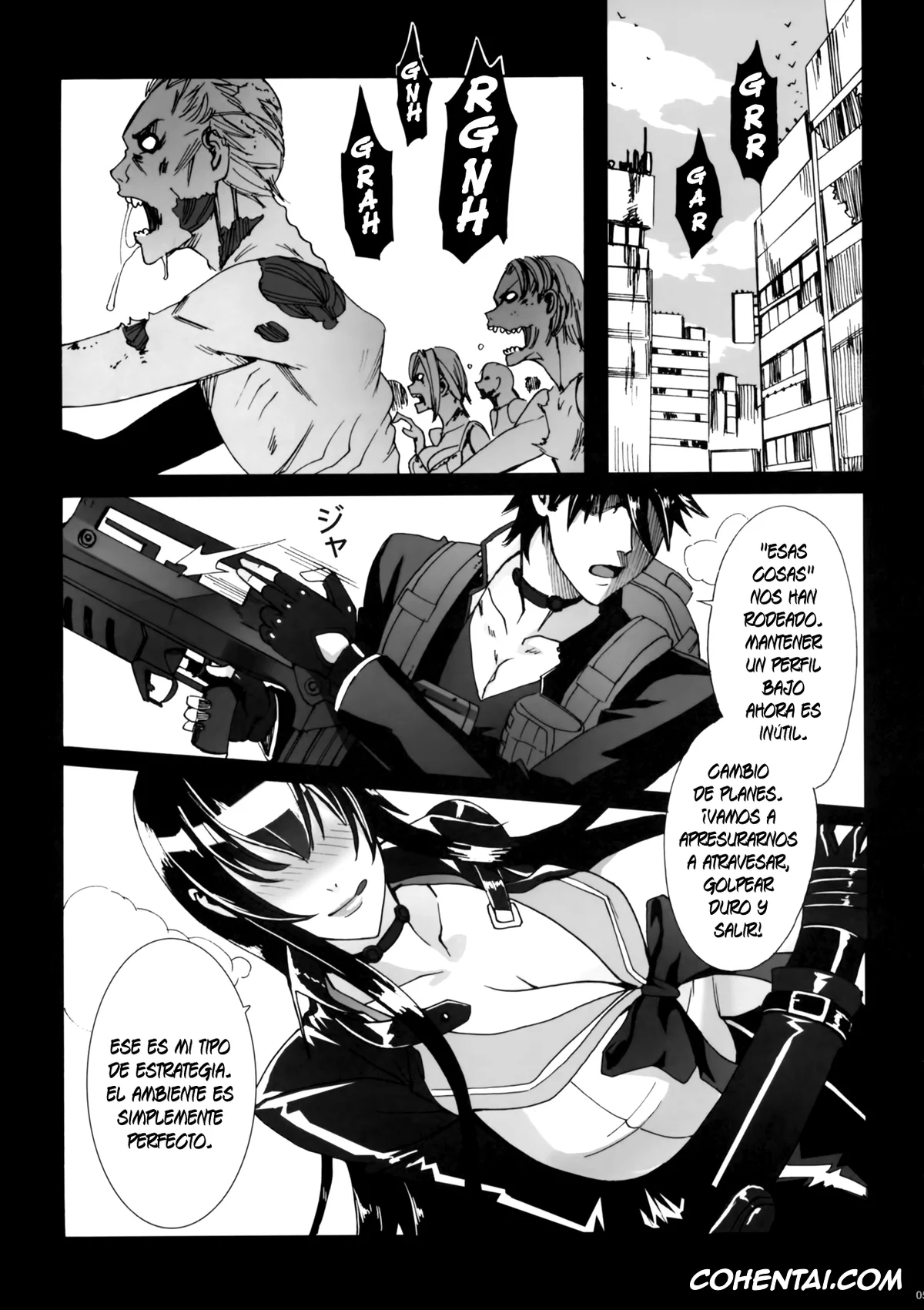 Highschool Of The Dead porno, Saeko Busujima porno, Takashi Komuro porno, Kiss of the Dead (Highschool of The Dead), pagina 5