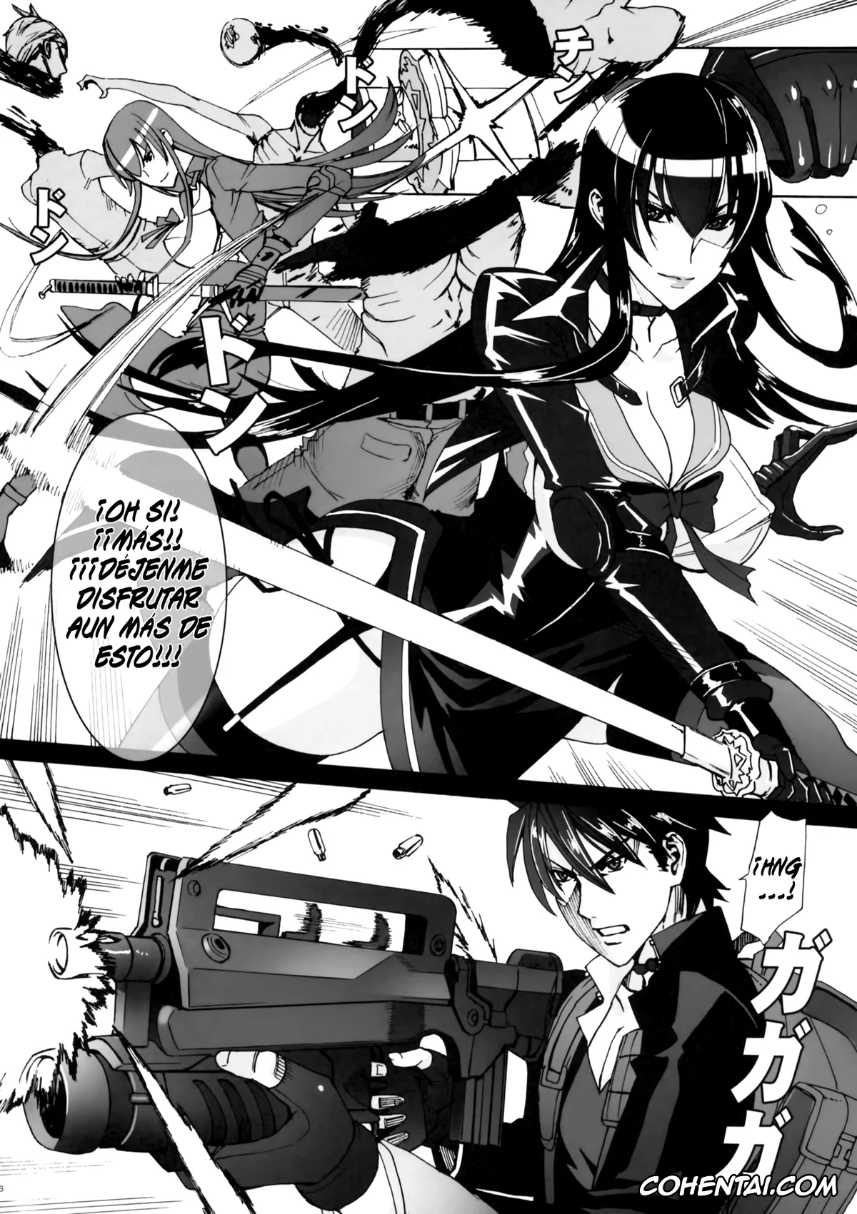 Highschool Of The Dead hentai, Saeko Busujima hentai, Takashi Komuro hentai, Kiss of the Dead (Highschool of The Dead), pagina 6