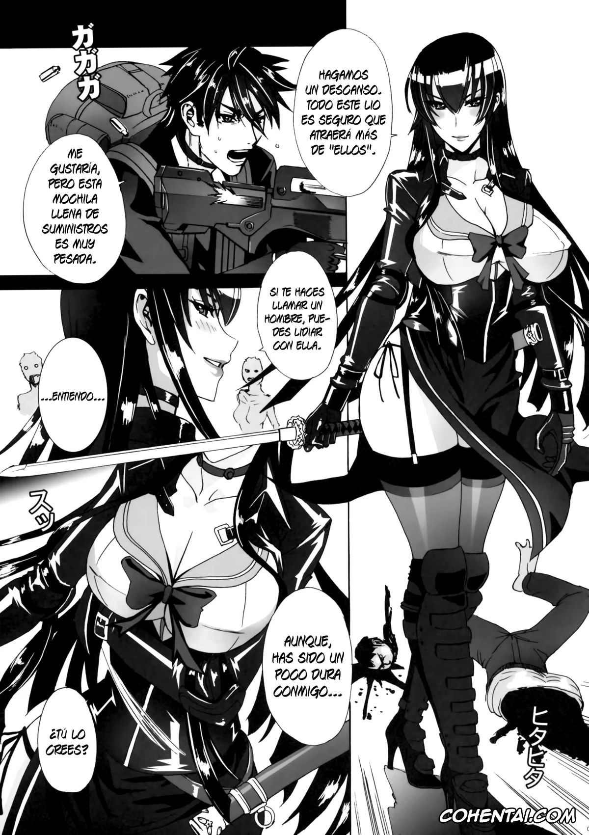 Highschool Of The Dead xxx, Saeko Busujima xxx, Takashi Komuro xxx, Kiss of the Dead (Highschool of The Dead), pagina 7