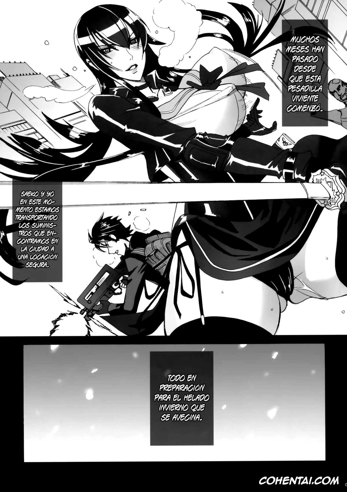 Highschool Of The Dead hentai, Saeko Busujima hentai, Takashi Komuro hentai, Kiss of the Dead (Highschool of The Dead), pagina 9