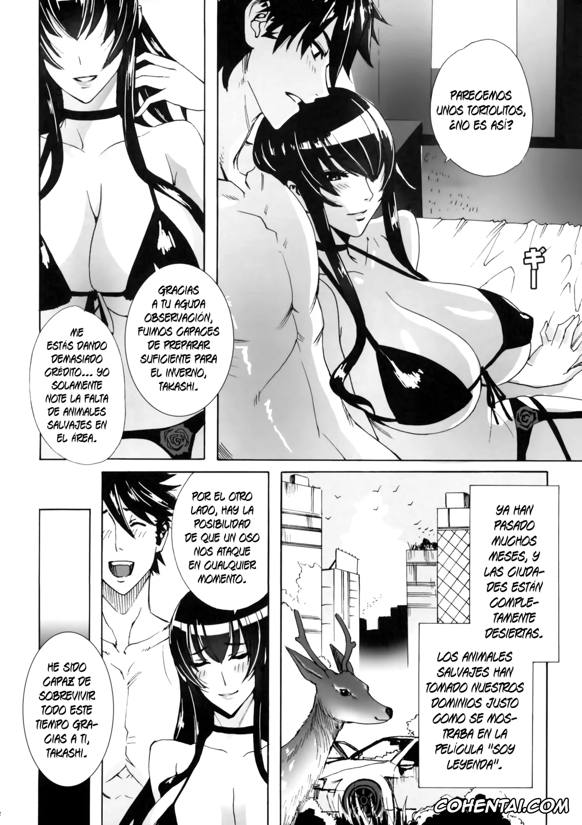 Highschool Of The Dead xxx, Saeko Busujima xxx, Takashi Komuro xxx, Kiss of the Dead (Highschool of The Dead), pagina 22