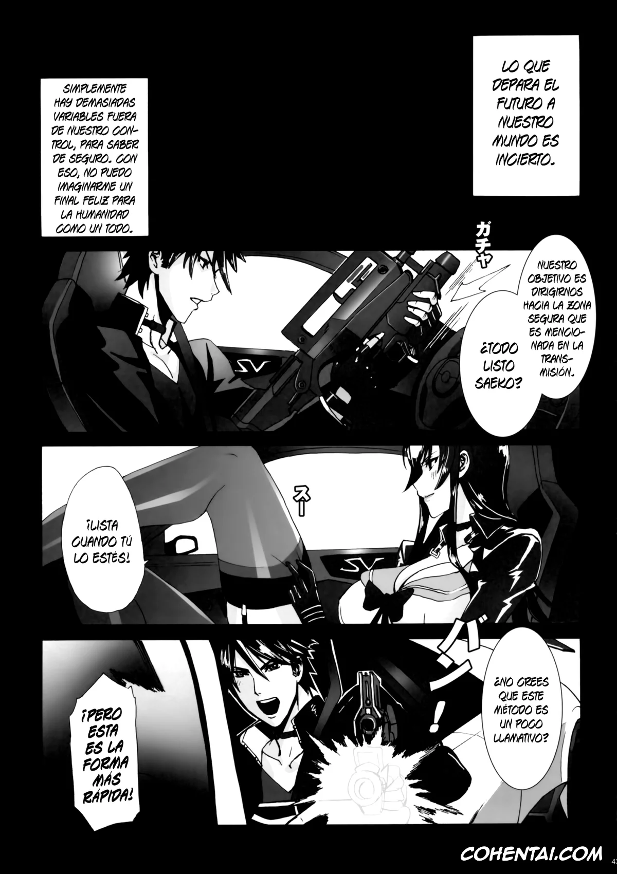 Highschool Of The Dead xxx, Saeko Busujima xxx, Takashi Komuro xxx, Kiss of the Dead (Highschool of The Dead), pagina 43
