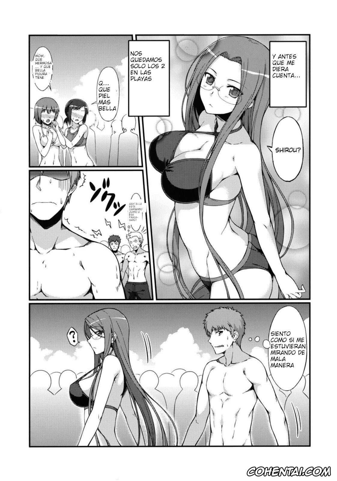 Fate/stay night hentai, Rider hentai, Shirou Emiya hentai, Rider-san to Kaisuiyoku. (Fate/stay night), pagina 6
