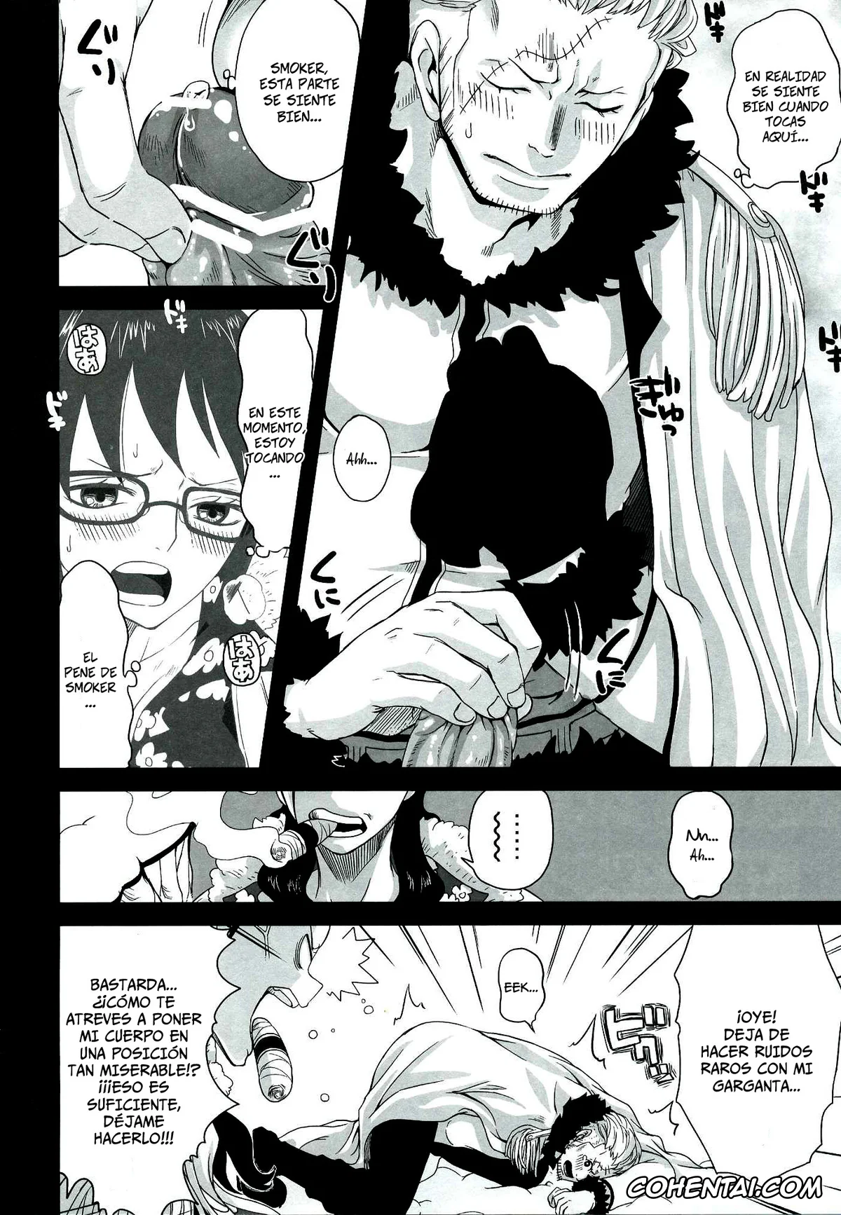 One Piece hentai, Smoker hentai, Tashigi hentai, Exchange (One Piece), pagina 9