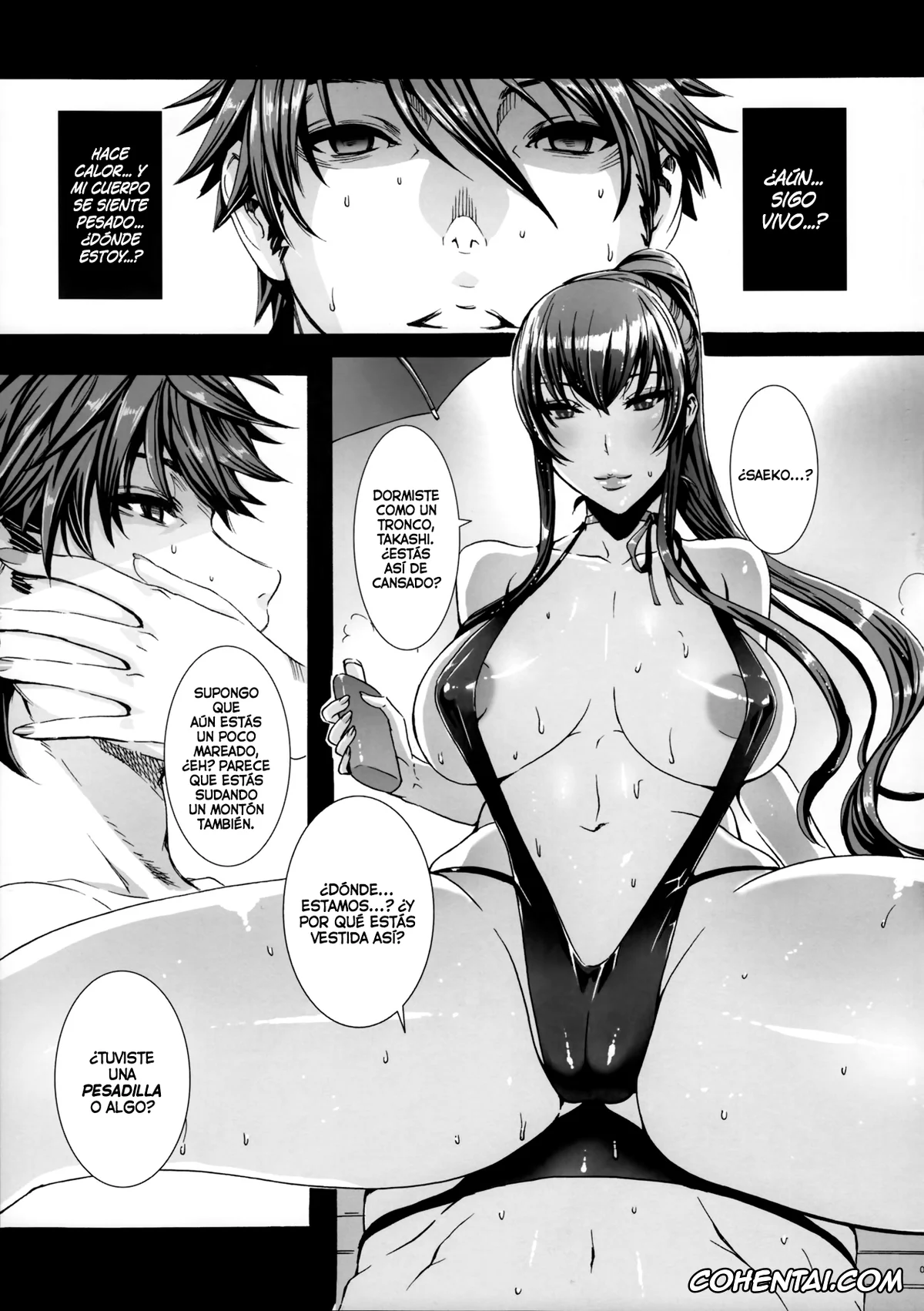 Highschool Of The Dead hentai, Saeko Busujima hentai, Takashi Komuro hentai, Kiss of the Dead 3 (Highschool of The Dead), pagina 6