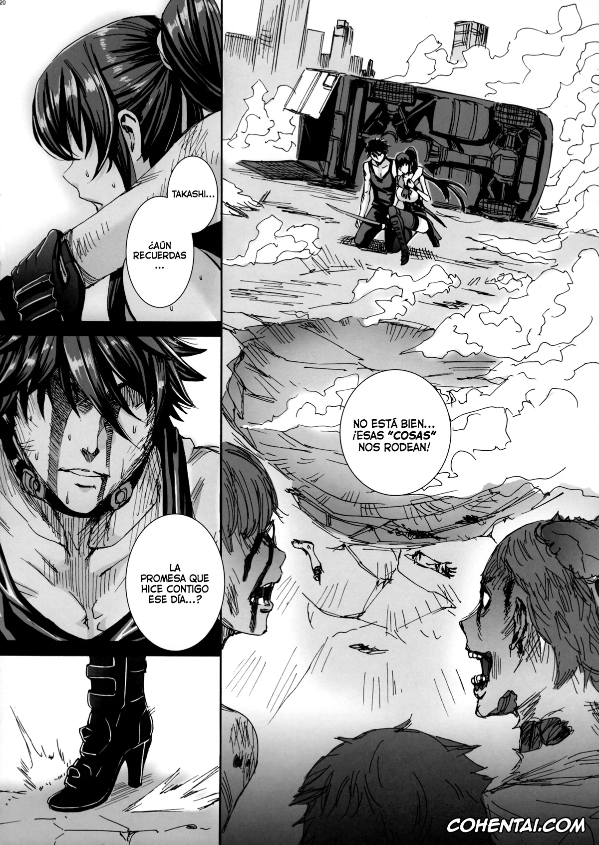 Highschool Of The Dead xxx, Saeko Busujima xxx, Takashi Komuro xxx, Kiss of the Dead 3 (Highschool of The Dead), pagina 19