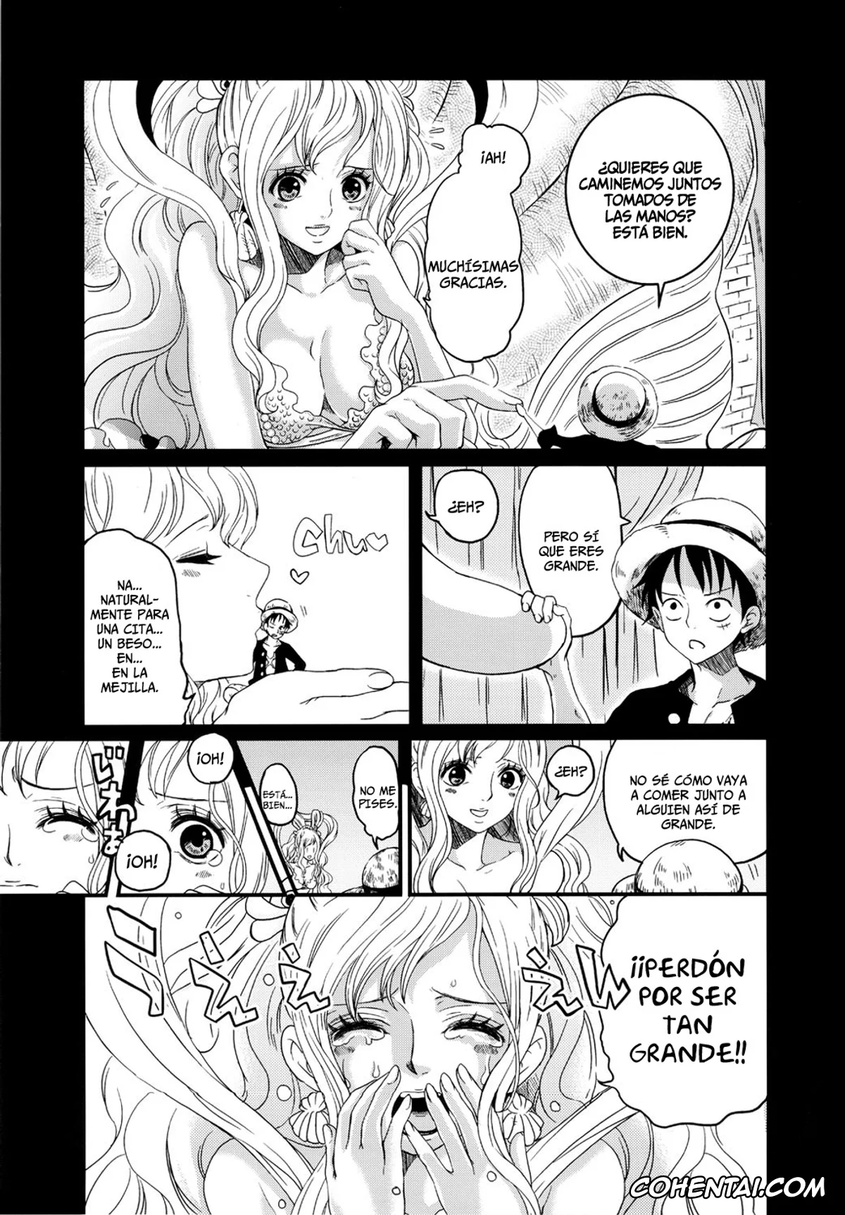 One Piece hentai, Monkey D. Luffy hentai, Shirahoshi hentai, Ningyohime (One Piece), pagina 3
