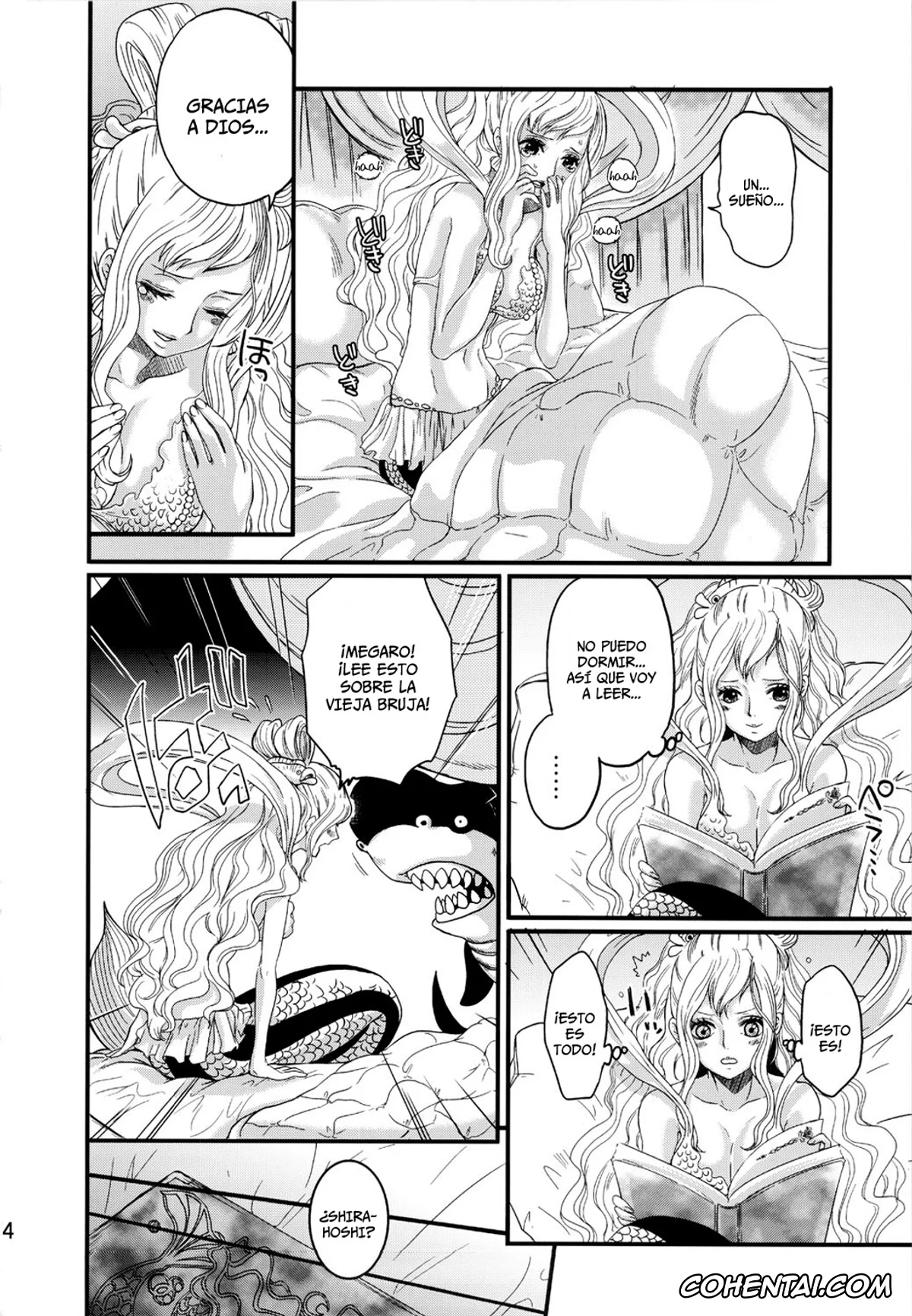 One Piece xxx, Monkey D. Luffy xxx, Shirahoshi xxx, Ningyohime (One Piece), pagina 4