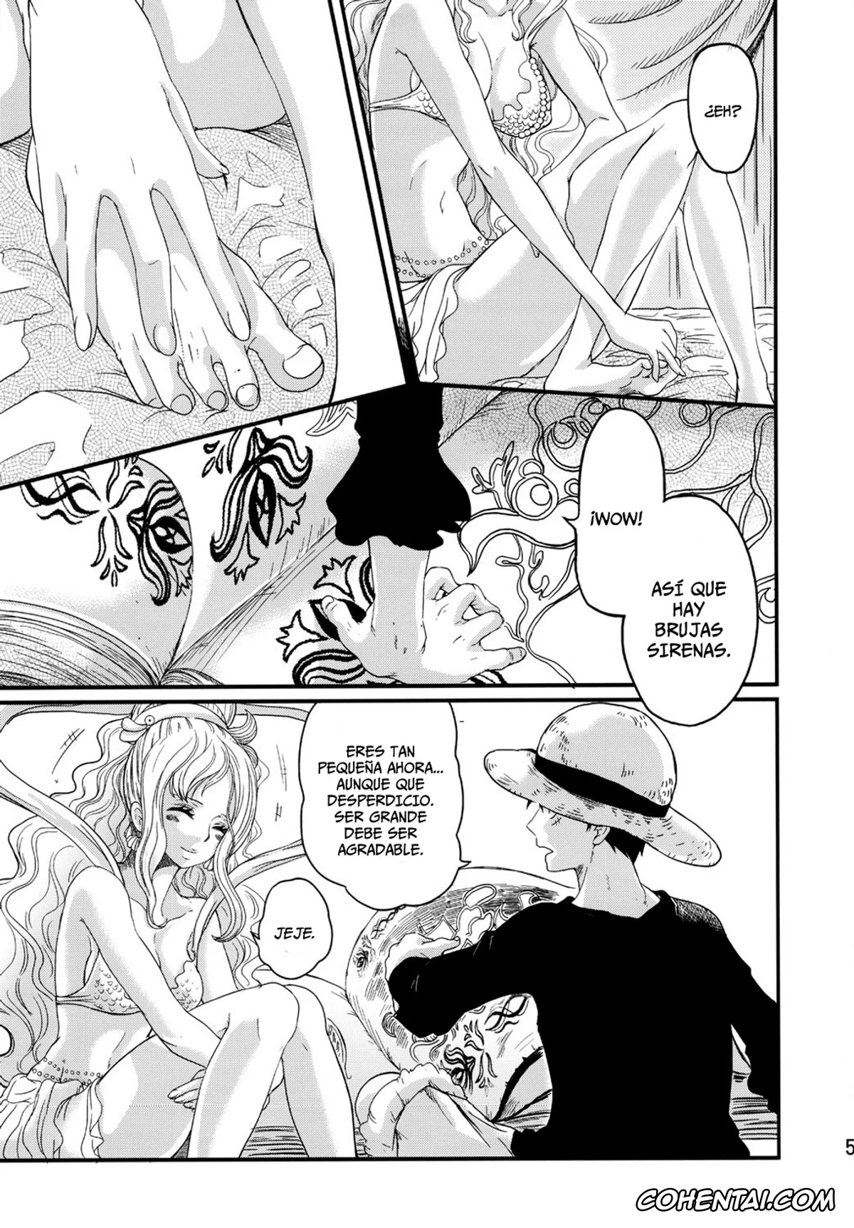One Piece porno, Monkey D. Luffy porno, Shirahoshi porno, Ningyohime (One Piece), pagina 5