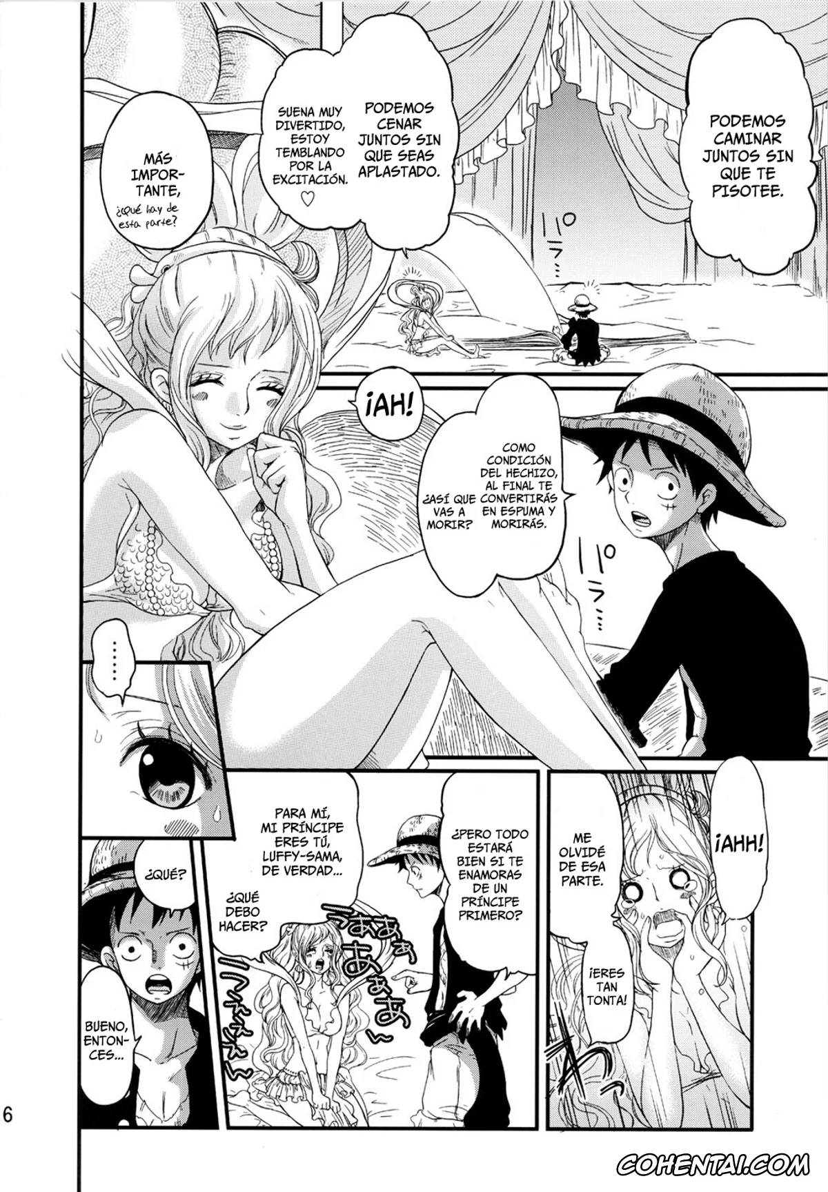One Piece hentai, Monkey D. Luffy hentai, Shirahoshi hentai, Ningyohime (One Piece), pagina 6