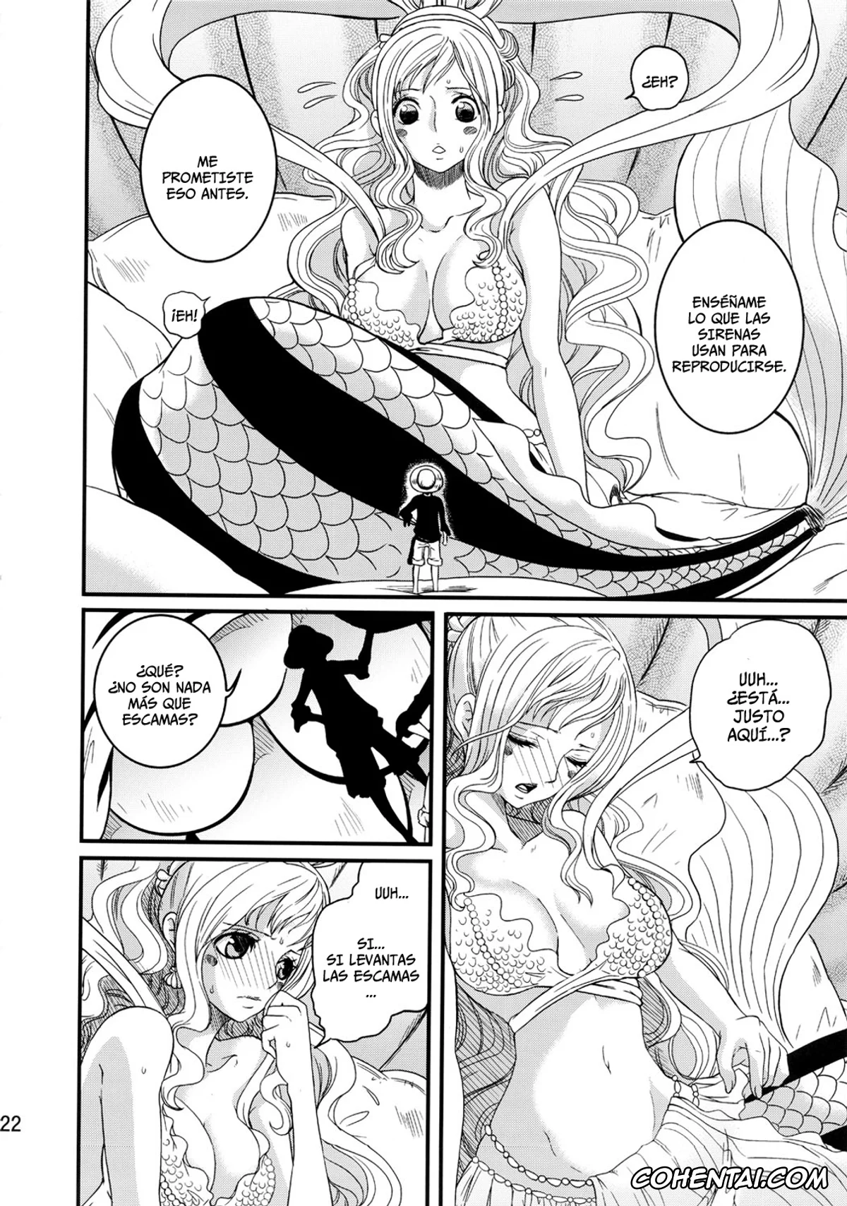 One Piece xxx, Monkey D. Luffy xxx, Shirahoshi xxx, Ningyohime (One Piece), pagina 22