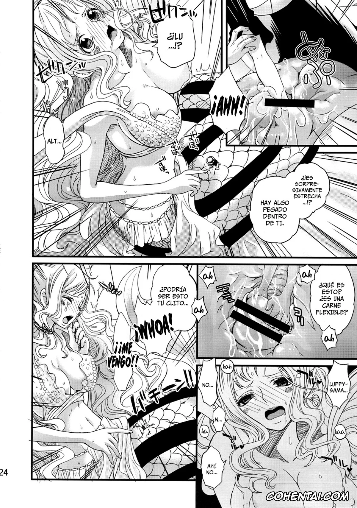One Piece hentai, Monkey D. Luffy hentai, Shirahoshi hentai, Ningyohime (One Piece), pagina 24