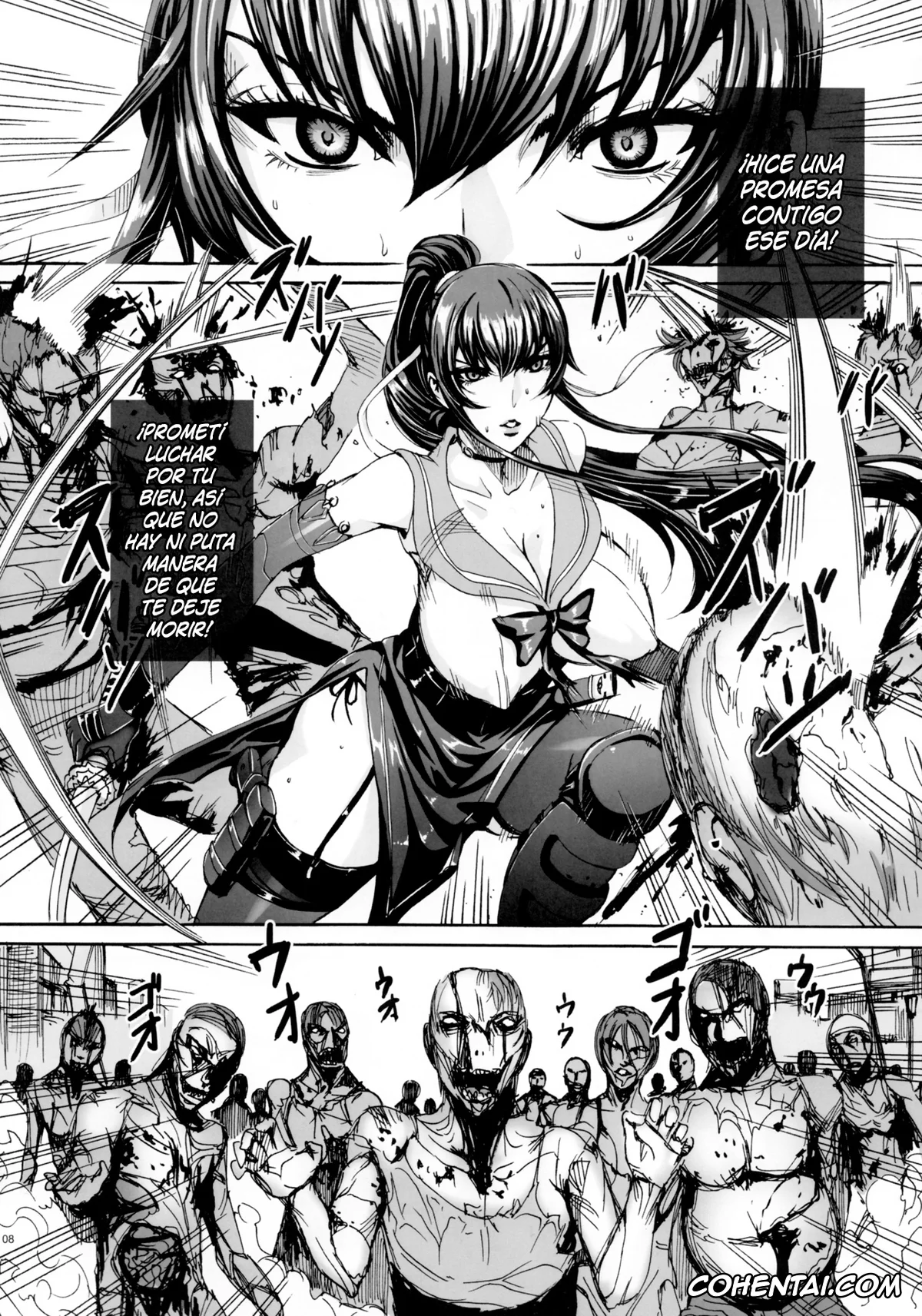 Highschool Of The Dead xxx, Saeko Busujima xxx, Takashi Komuro xxx, Kiss of the Dead 4 (Highschool of The Dead), pagina 7