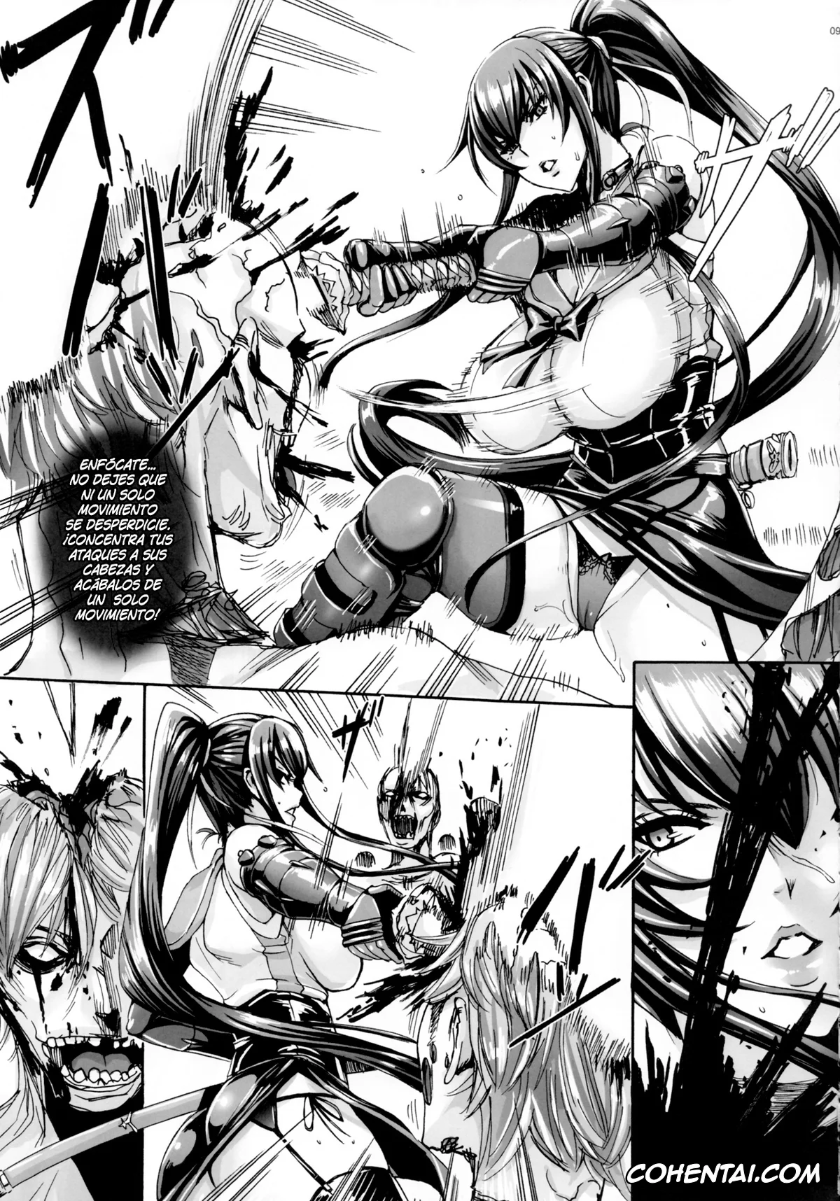 Highschool Of The Dead porno, Saeko Busujima porno, Takashi Komuro porno, Kiss of the Dead 4 (Highschool of The Dead), pagina 8
