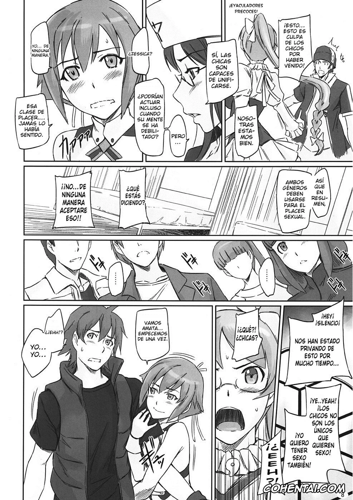 Aquarion Evol xxx, Amata Sora xxx, Andy W. Hole xxx, Crea Dolosera xxx, Mikono Suzushiro xxx, Mix xxx, Sazanka Bianca xxx, Suomi Konepi xxx, Zen Fudou xxx, Zessica Wong xxx, Sei Tenshi☆EVOLUTION (Aquarion Evol), pagina 7