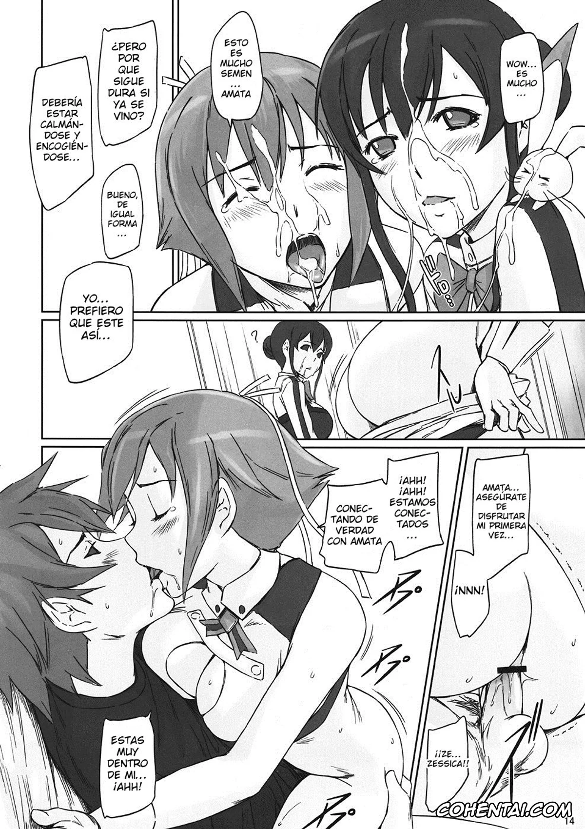 Aquarion Evol xxx, Amata Sora xxx, Andy W. Hole xxx, Crea Dolosera xxx, Mikono Suzushiro xxx, Mix xxx, Sazanka Bianca xxx, Suomi Konepi xxx, Zen Fudou xxx, Zessica Wong xxx, Sei Tenshi☆EVOLUTION (Aquarion Evol), pagina 13