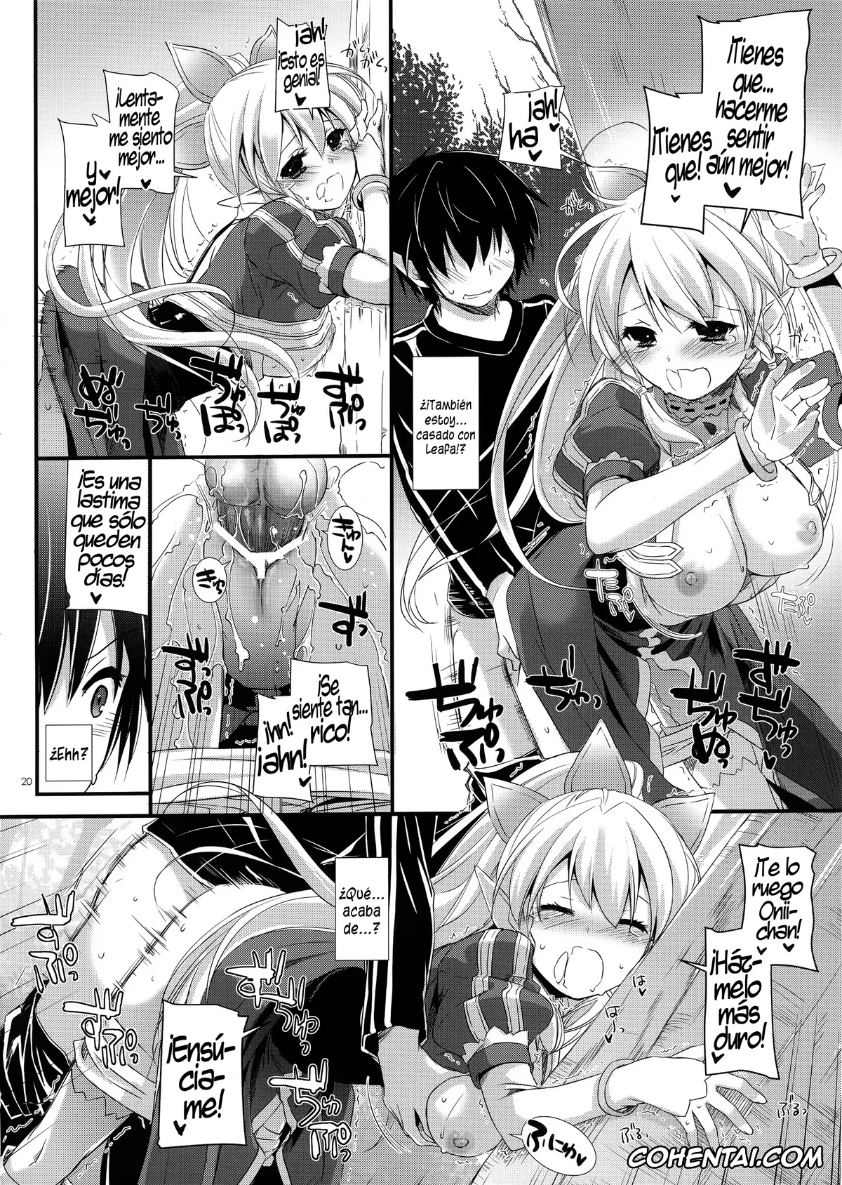 Sword Art Online xxx, Asuna Yuuki xxx, Kazuto Kirigaya | Kirito xxx, Keiko Ayano | Silica xxx, Lyfa | Leafa xxx, Rika Shinozaki | Lisbeth xxx, Shino Asada | Sinon xxx, Suguha Kirigaya xxx, D.L. action 72 (Sword Art Online), pagina 19