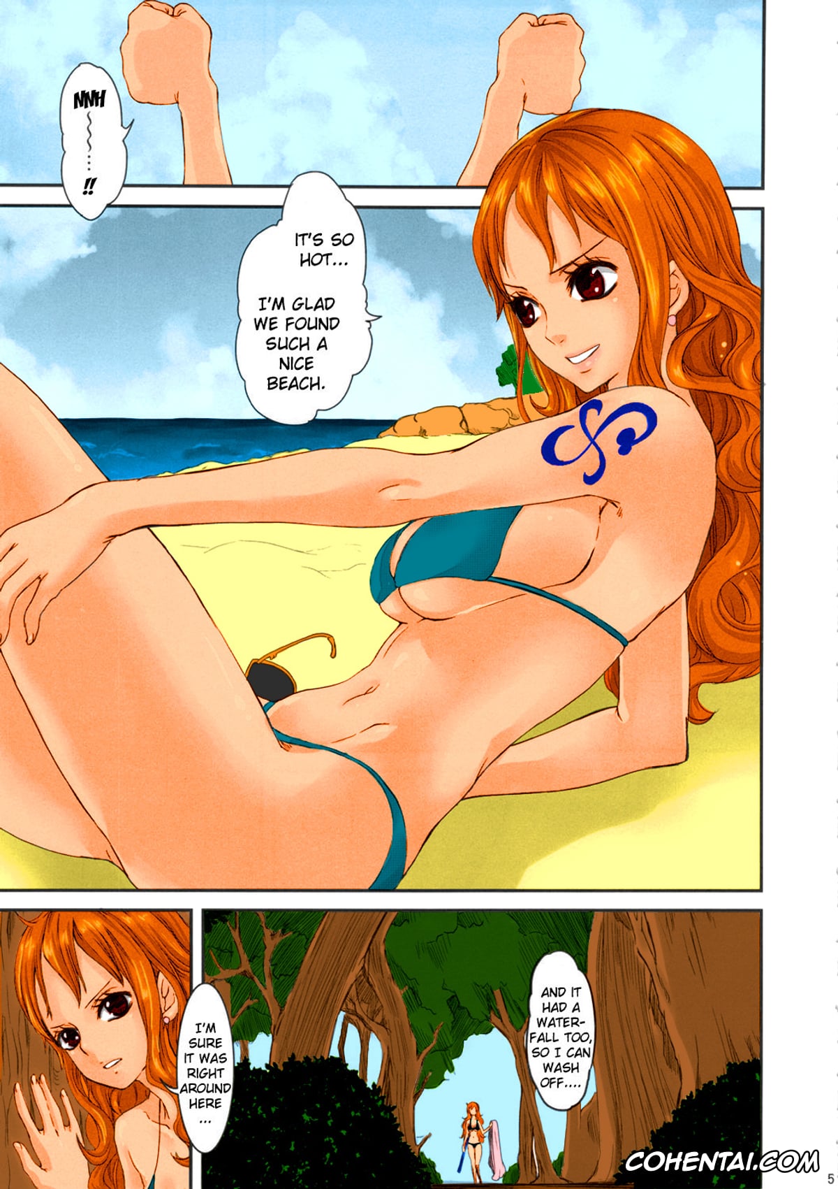 One Piece hentai, Nami hentai, Roronoa Zoro hentai, Sanji Vinsmoke hentai, Natsu * Hana (One Piece), pagina 3