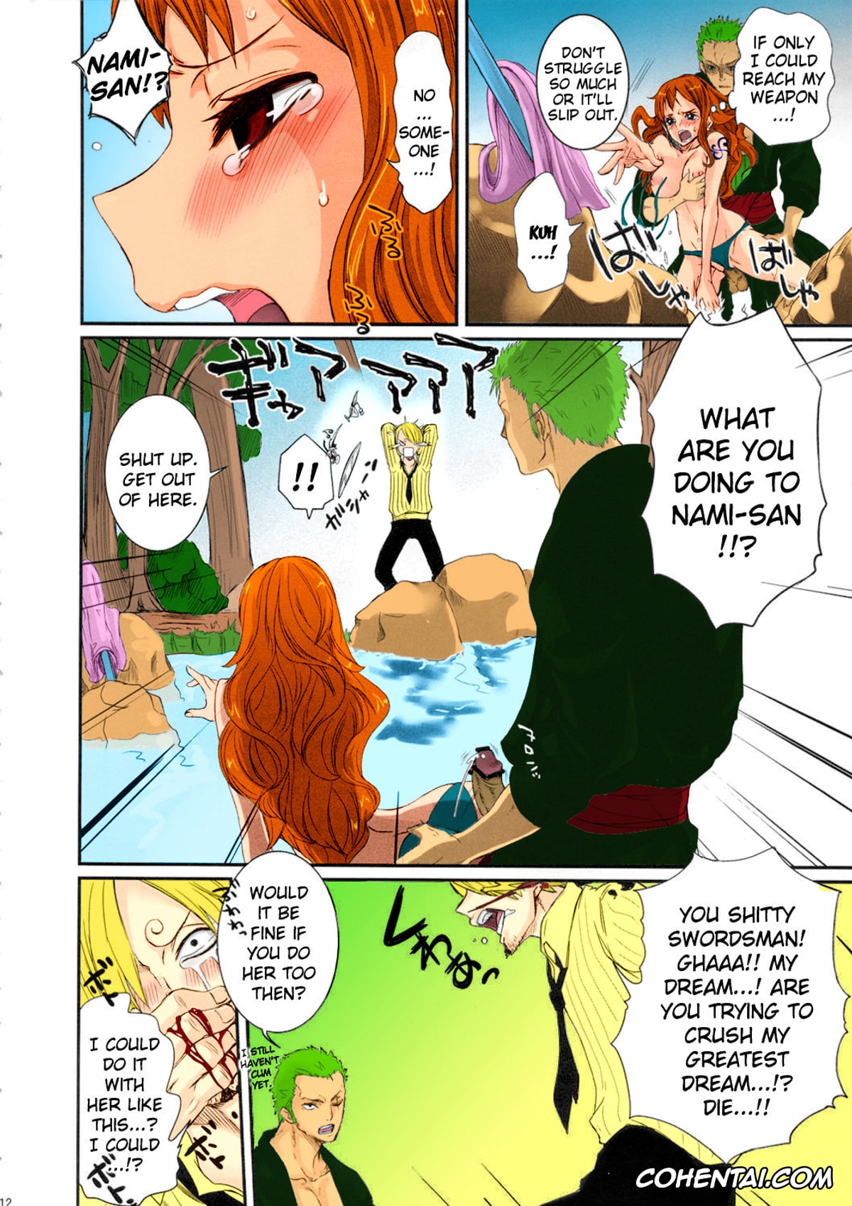 One Piece xxx, Nami xxx, Roronoa Zoro xxx, Sanji Vinsmoke xxx, Natsu * Hana (One Piece), pagina 10