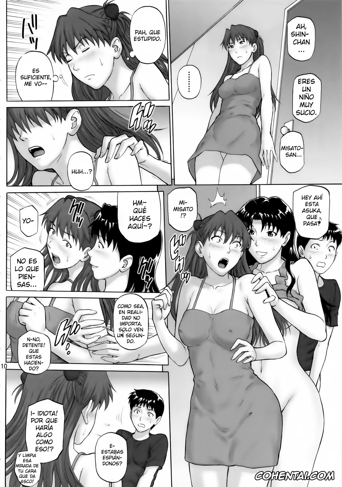 Neon Genesis Evangelion hentai, Asuka Langley Soryu hentai, Misato Katsuragi hentai, Shinji Ikari hentai, Souai Yuugi (Neon Genesis Evangelion), pagina 9
