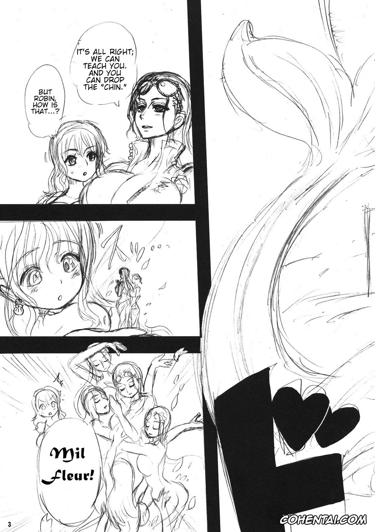 One Piece hentai, Nami hentai, Nico Robin hentai, Shirahoshi hentai, Princess & Pirates (One Piece), pagina 3