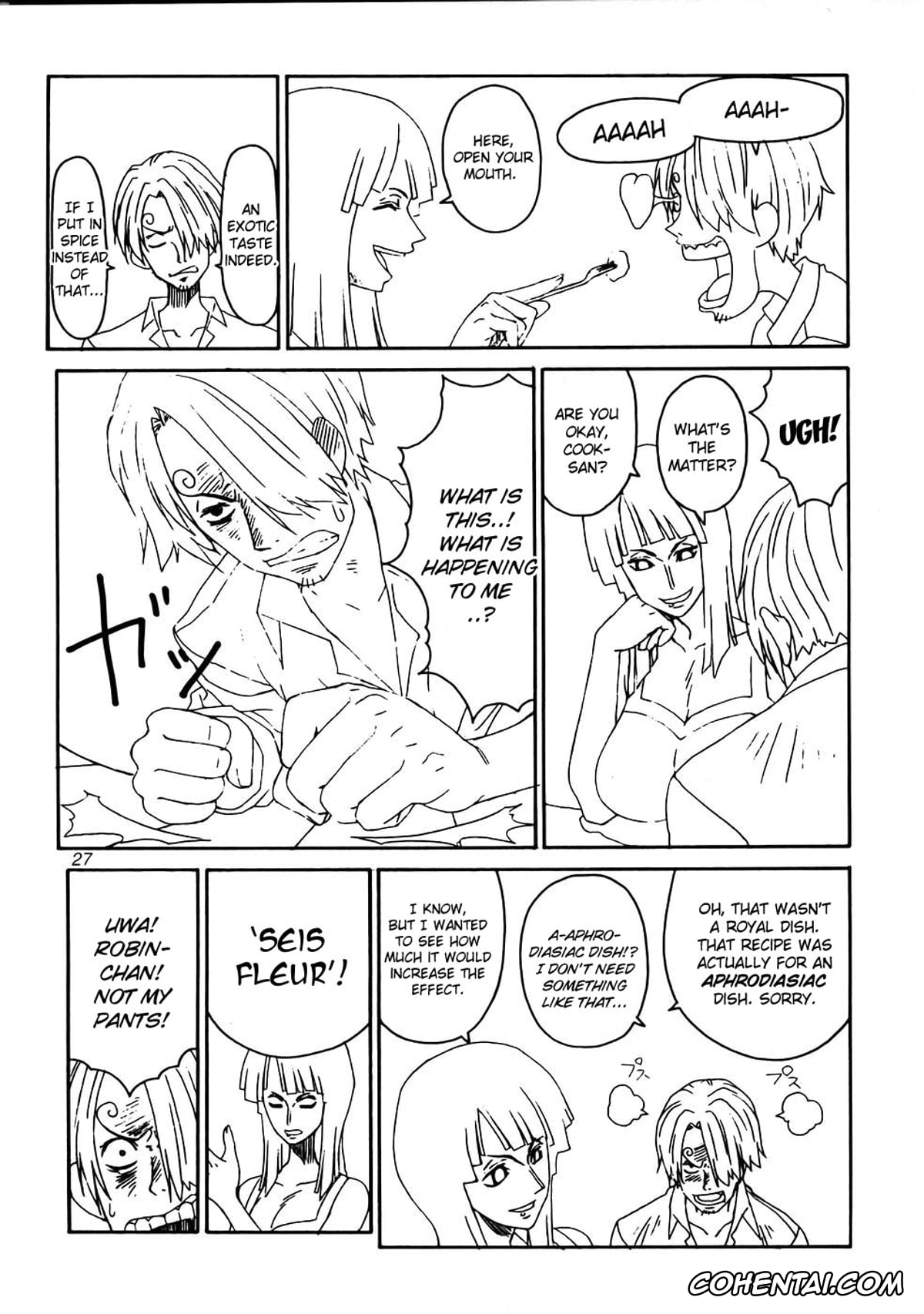 One Piece xxx, Nami xxx, Nico Robin xxx, Sanji Vinsmoke xxx, Mikisy Vol. 5 (One Piece), pagina 28