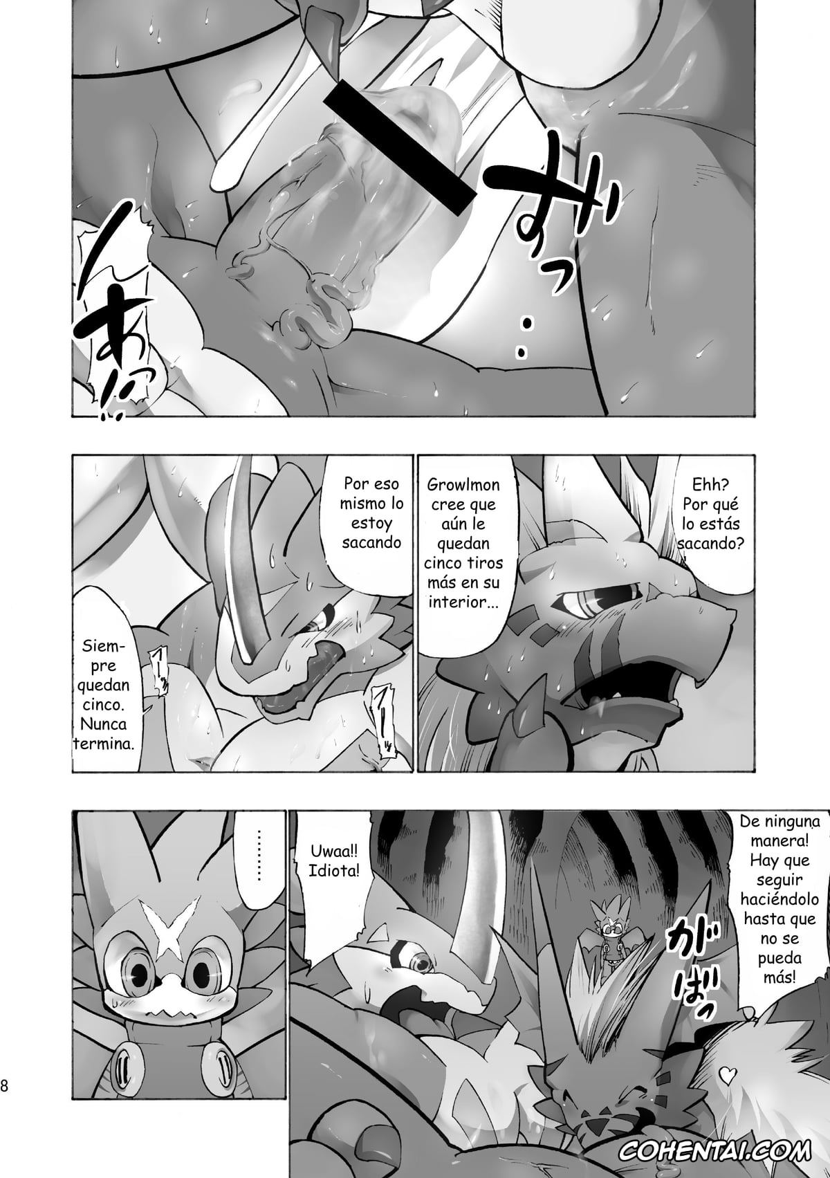 Digimon porno, Exveemon porno, Growlmon porno, Digital Hazard (Digimon), pagina 8