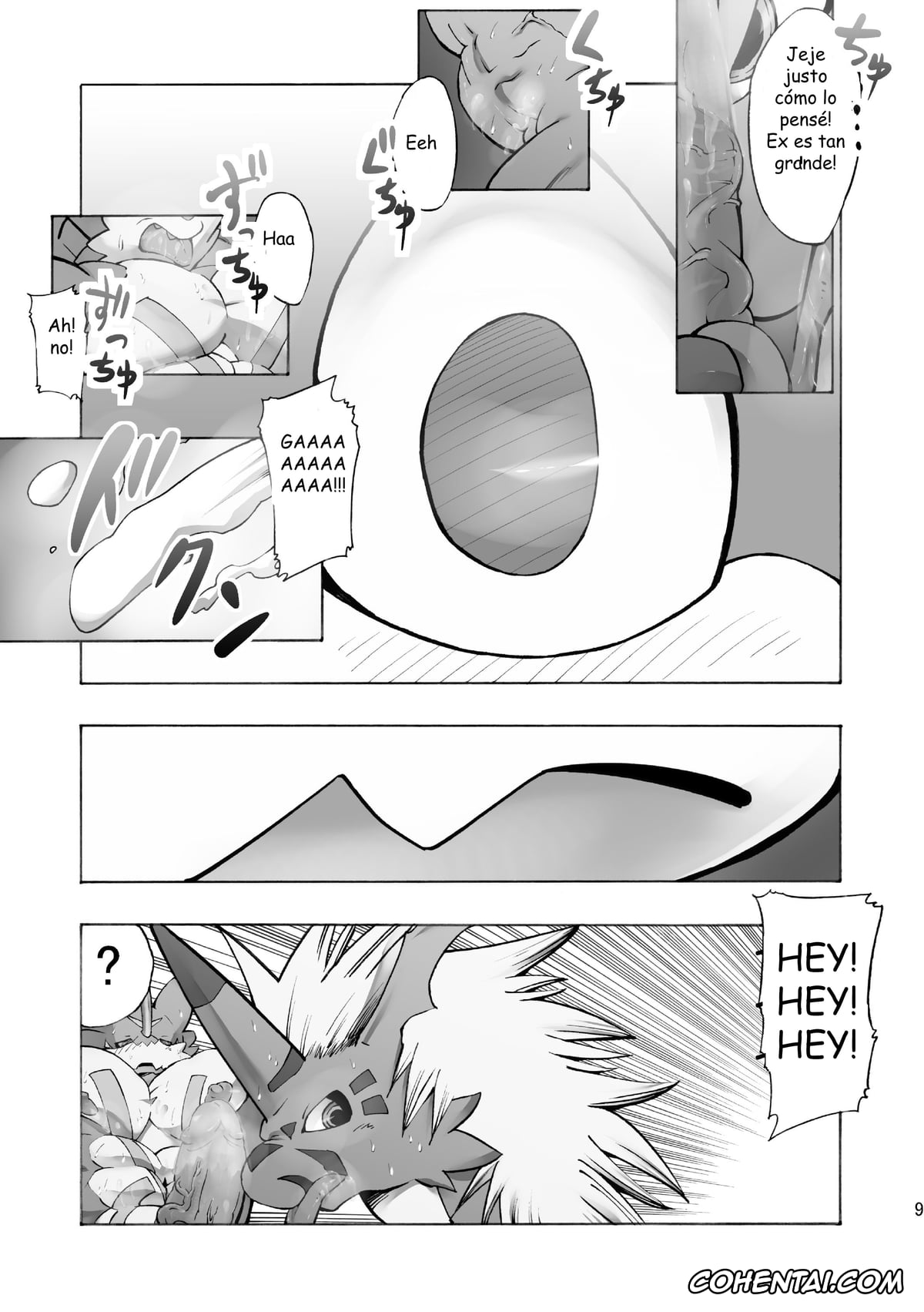 Digimon hentai, Exveemon hentai, Growlmon hentai, Digital Hazard (Digimon), pagina 9
