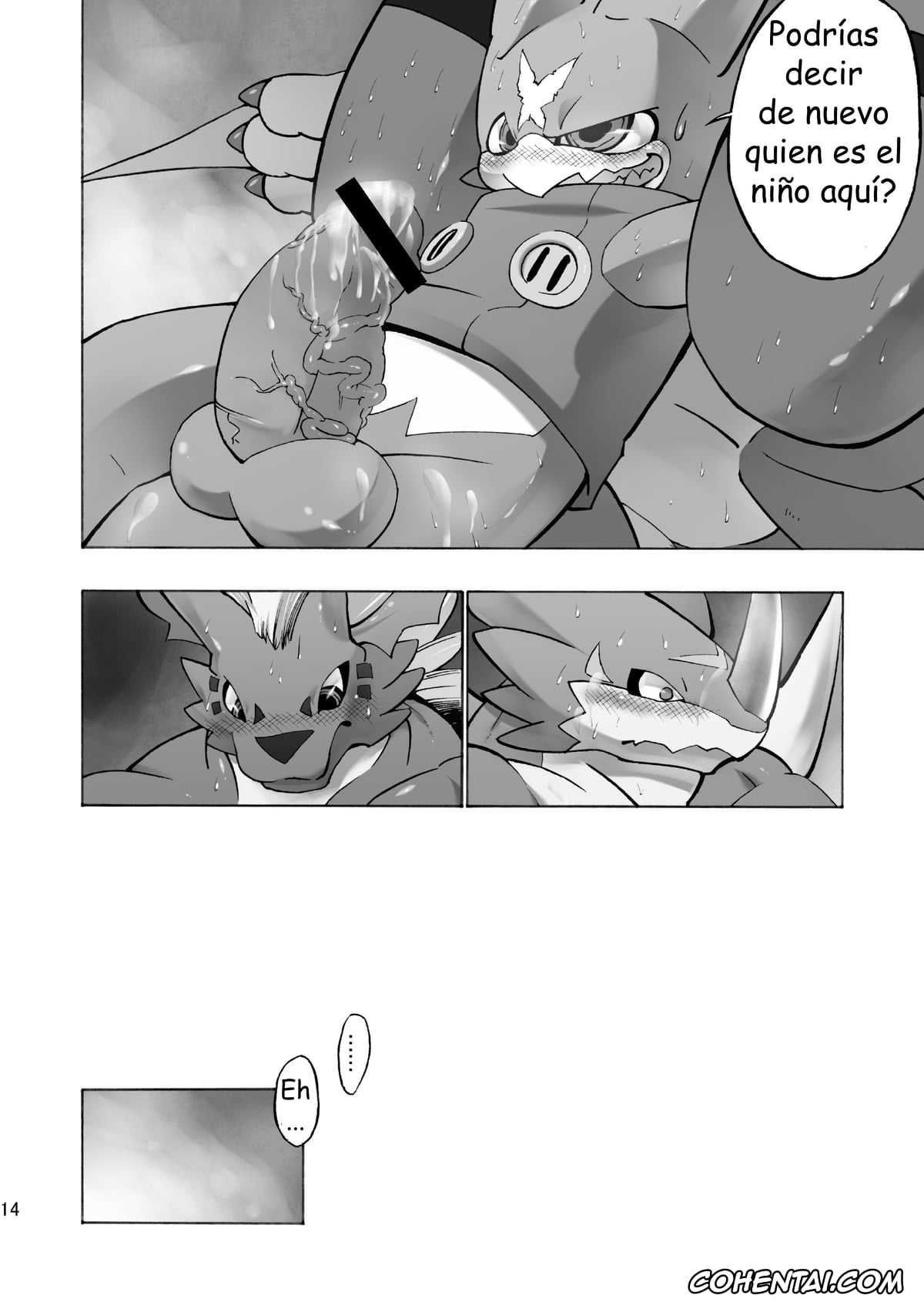 Digimon porno, Exveemon porno, Growlmon porno, Digital Hazard (Digimon), pagina 14