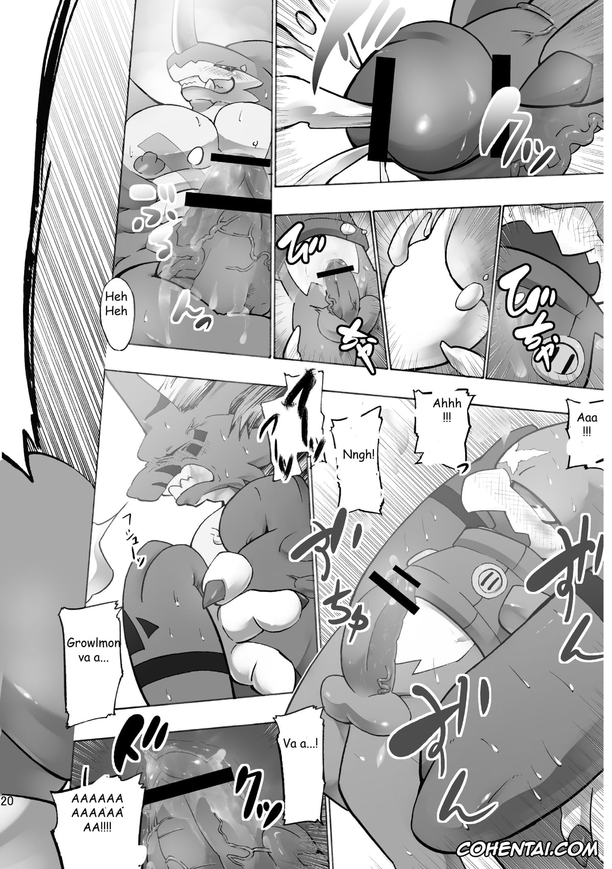 Digimon porno, Exveemon porno, Growlmon porno, Digital Hazard (Digimon), pagina 20