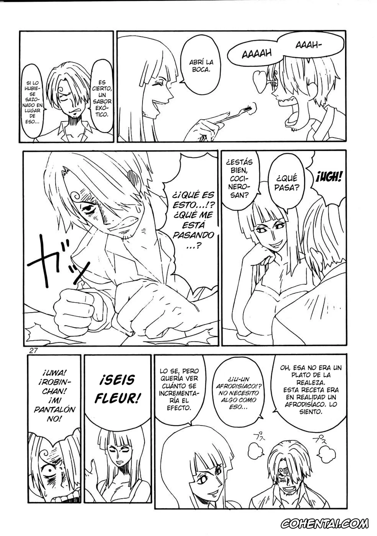 One Piece xxx, Nami xxx, Nico Robin xxx, Sanji Vinsmoke xxx, Mikisy Vol. 5 (One Piece), pagina 28