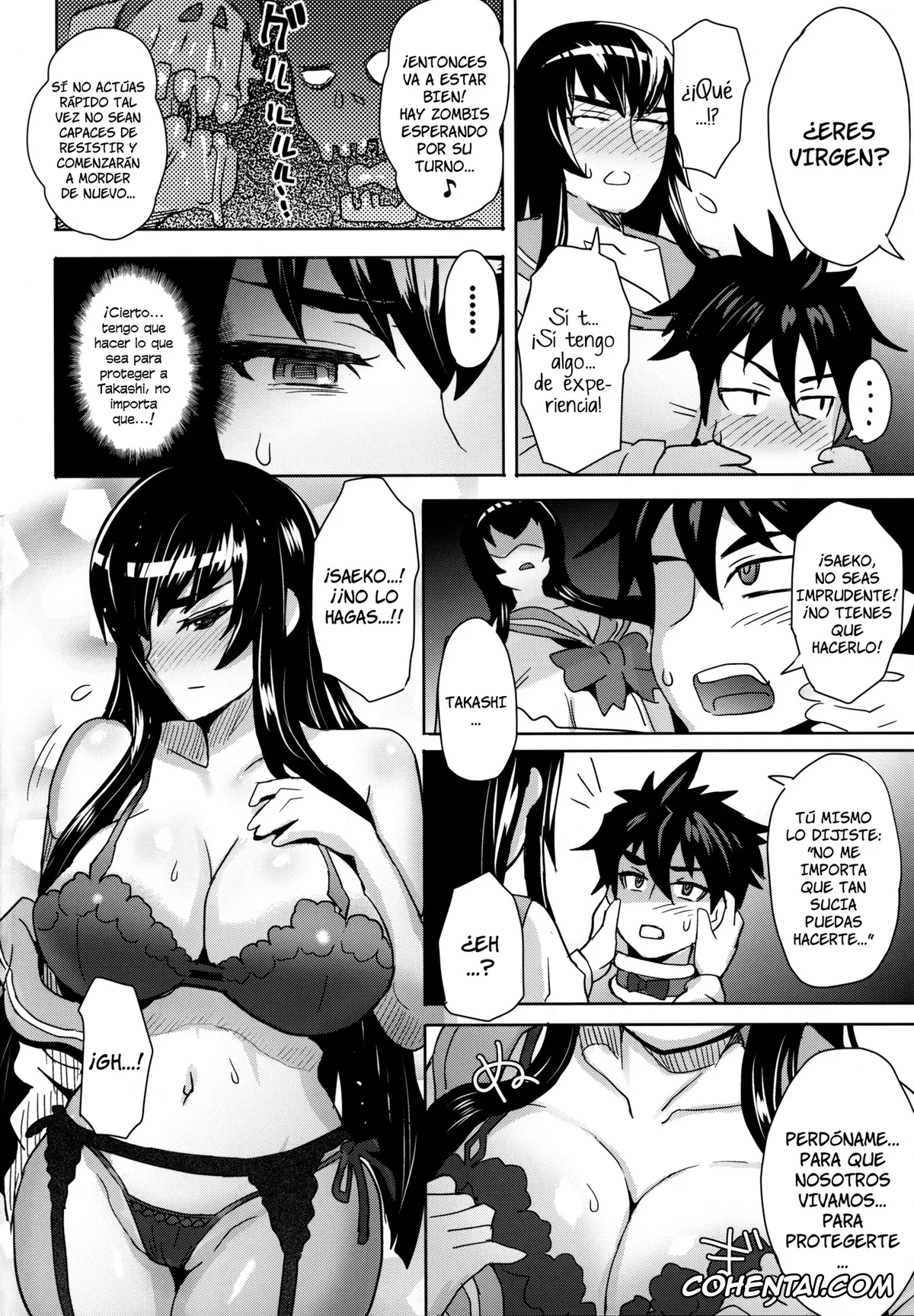 Highschool Of The Dead hentai, Lollipop Chainsaw hentai, Saeko Busujima hentai, Takashi Komuro hentai, LOLLIPOP of THE DEAD (Lollipop Chainsaw, Highschool of the Dead), pagina 9